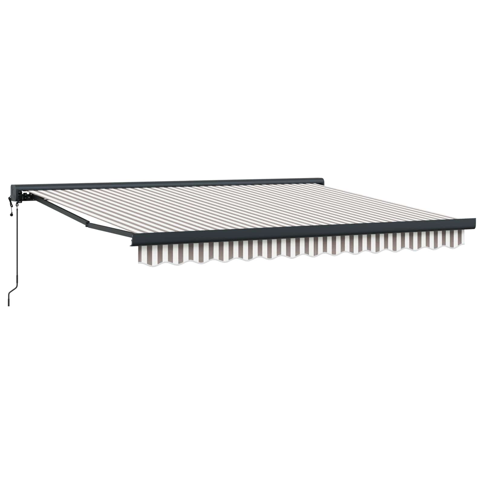 Povlačivi tende Svijetlo siva i bijela. 400 × 300 cm