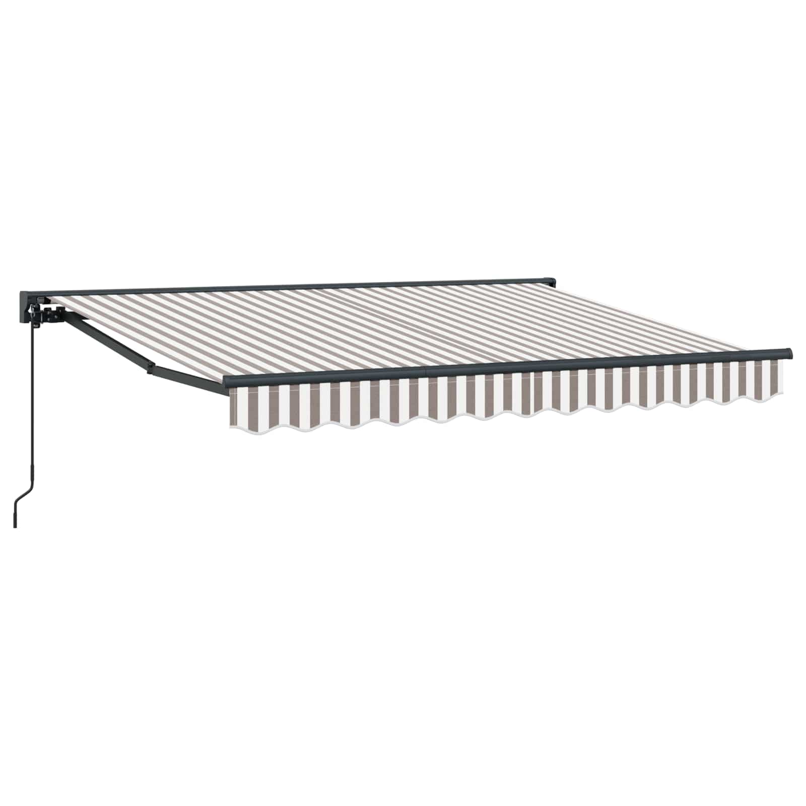 Povlačivi tende Svijetlo siva i bijela. 4 × 3 m