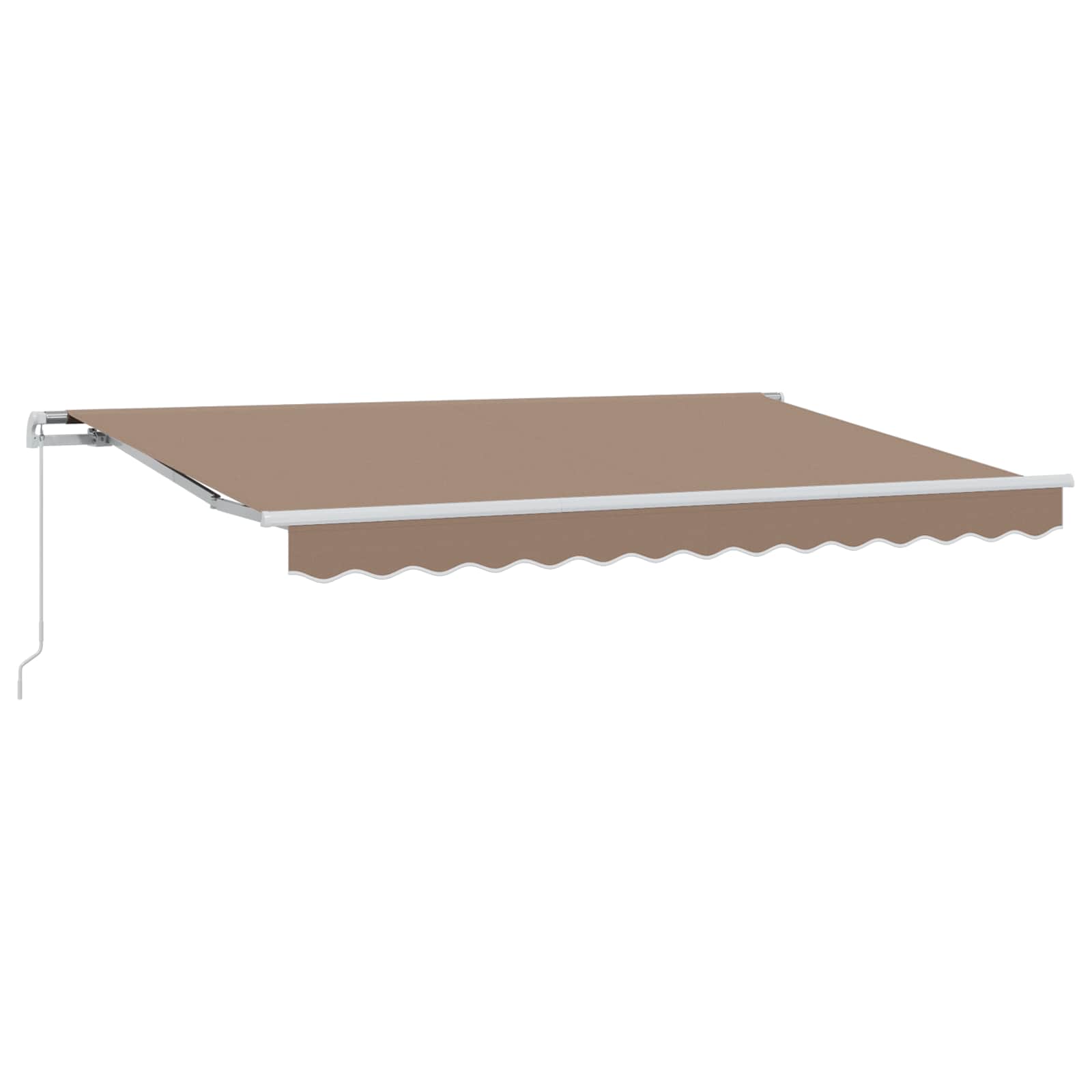 Povlačivi tende Sivosmeđa 450 × 300 cm Poliester i aluminij