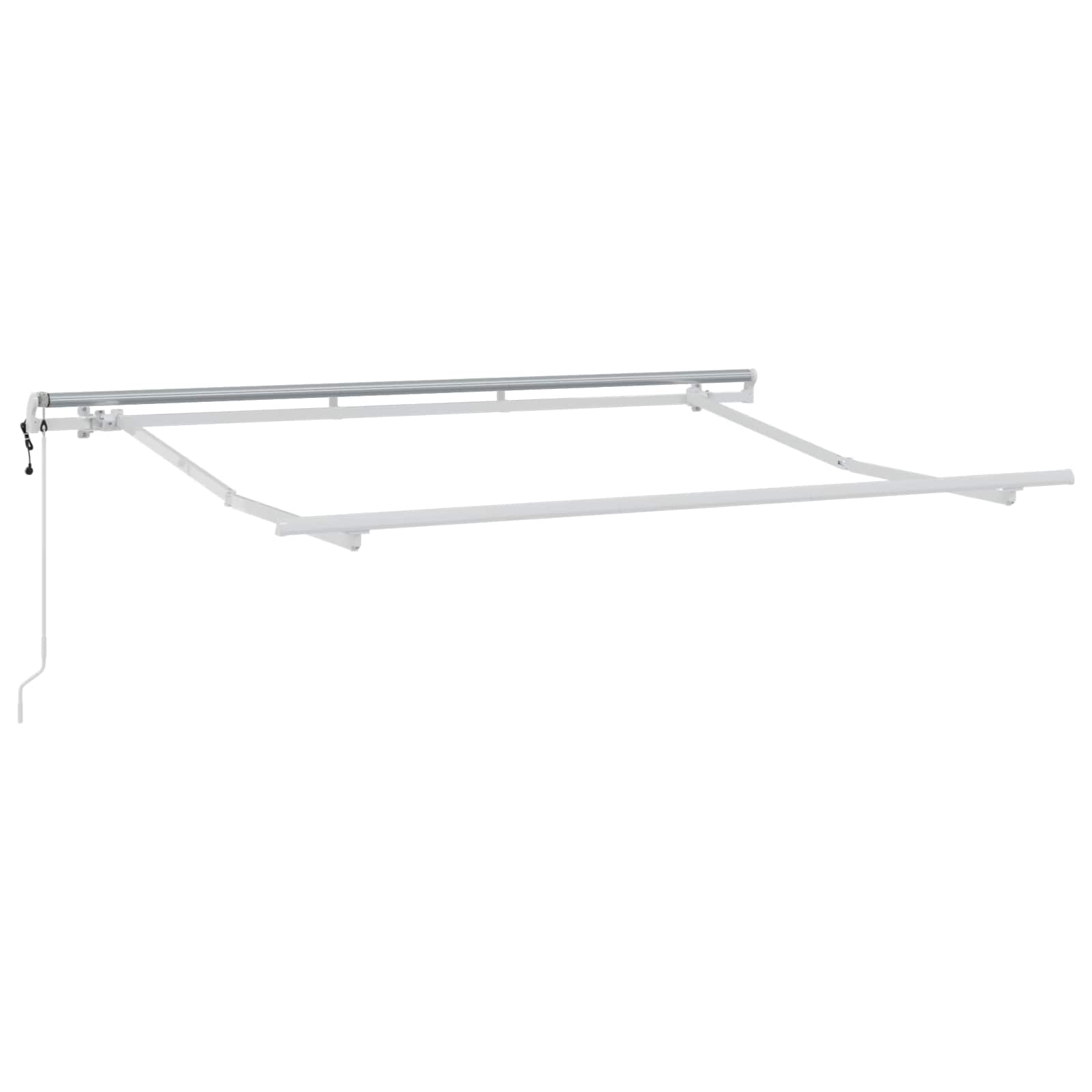 Povlačivi tende Svijetlo siva i bijela. 450 × 350 cm
