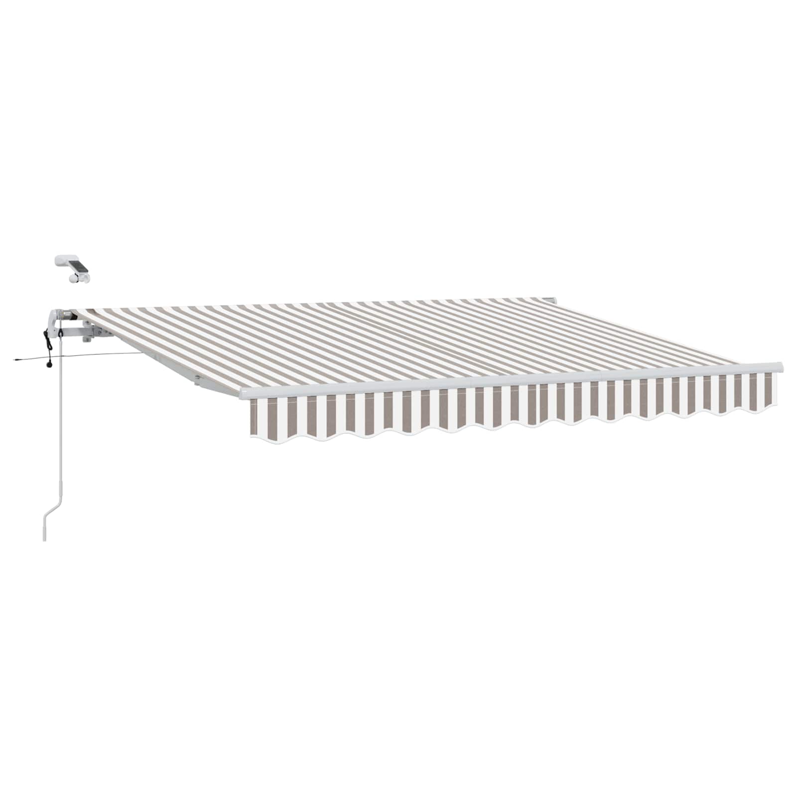 Tkanina za tende Svijetlo siva i bijela. 450 × 350 cm Poliester