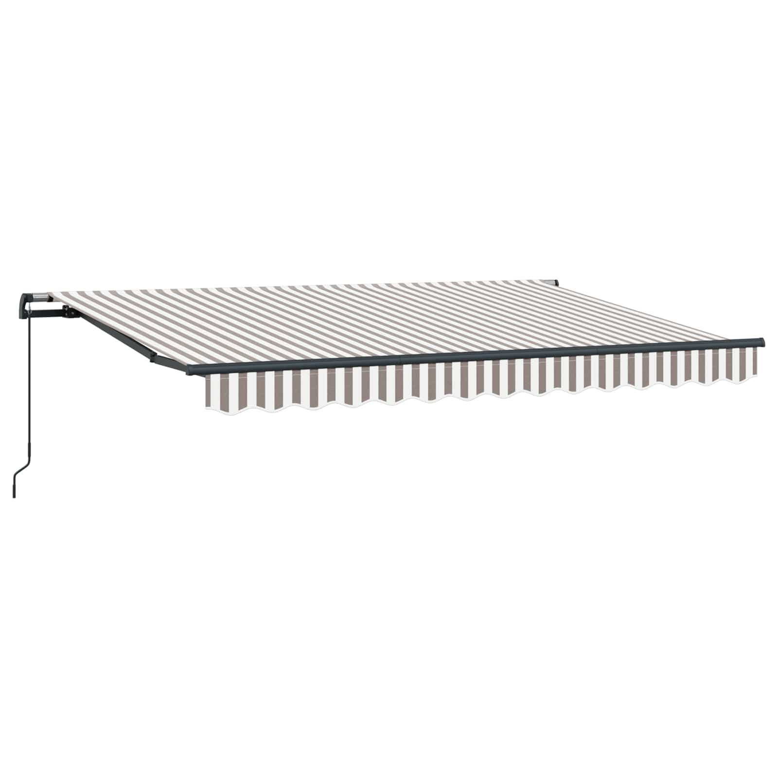 Povlačivi tende Svijetlo siva i bijela. 450 × 350 cm