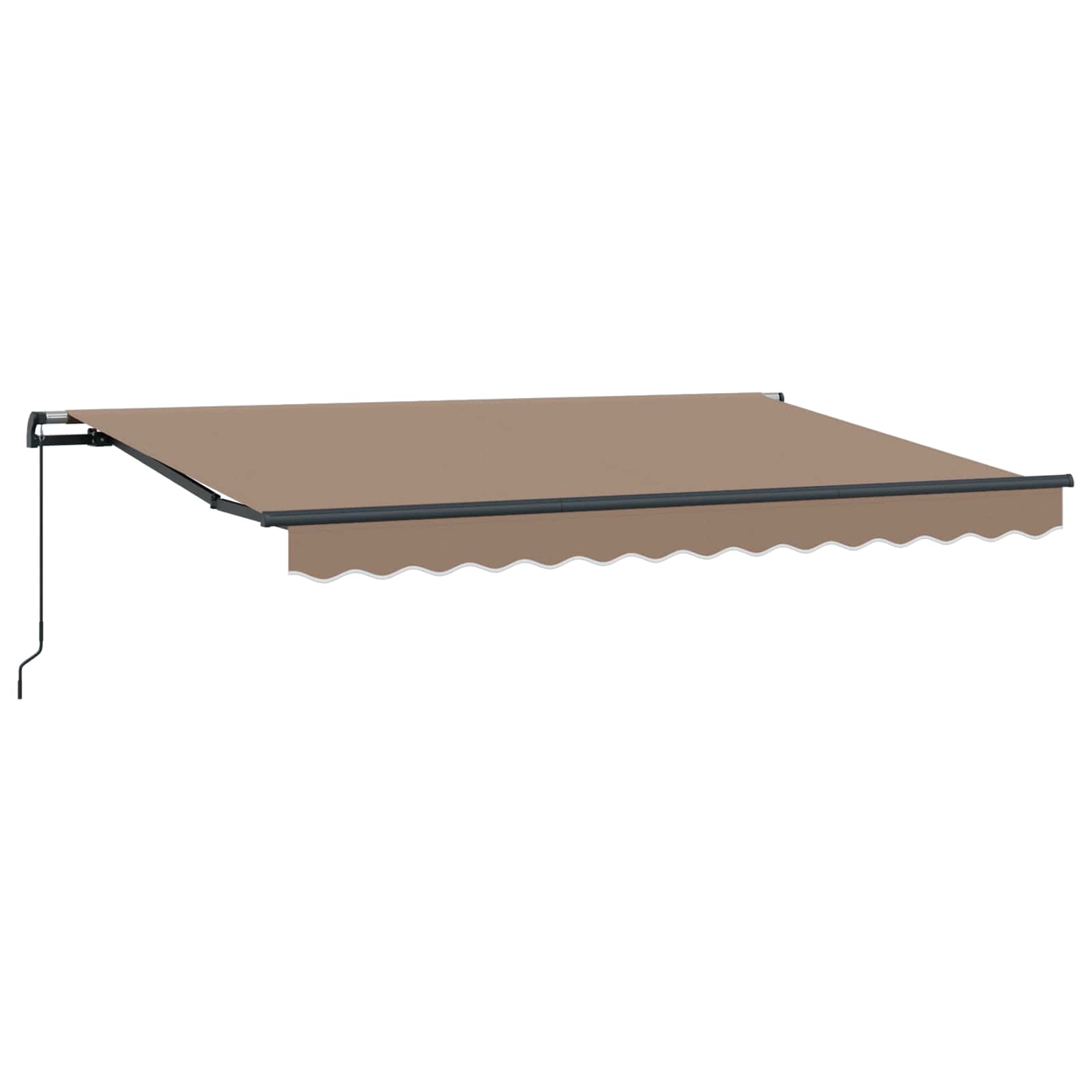 Povlačivi tende Sivosmeđa 450 × 350 cm Poliester i aluminij