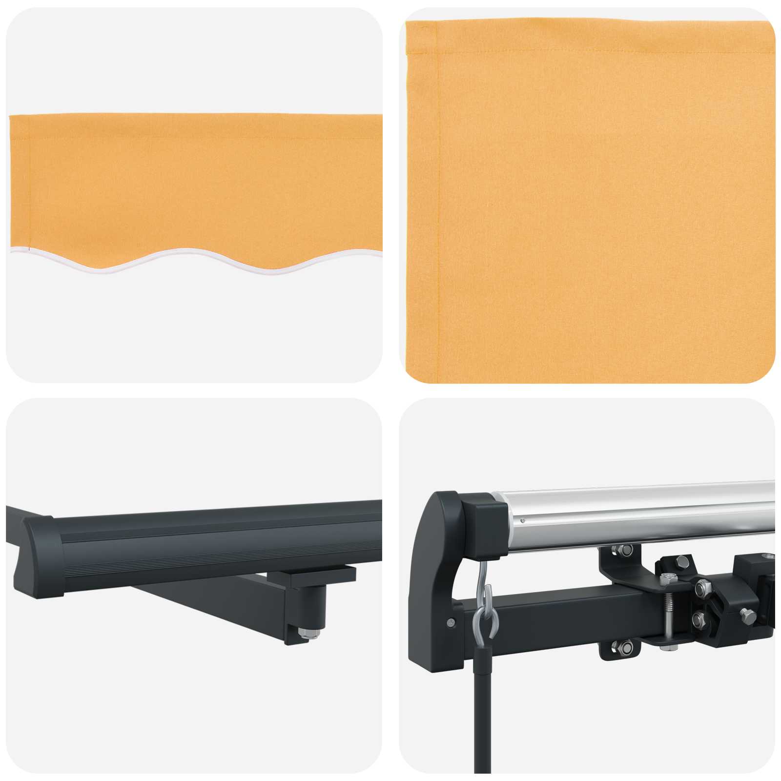 Povlačivi tende Pijesak 450 × 350 cm Tkanina i Aluminij