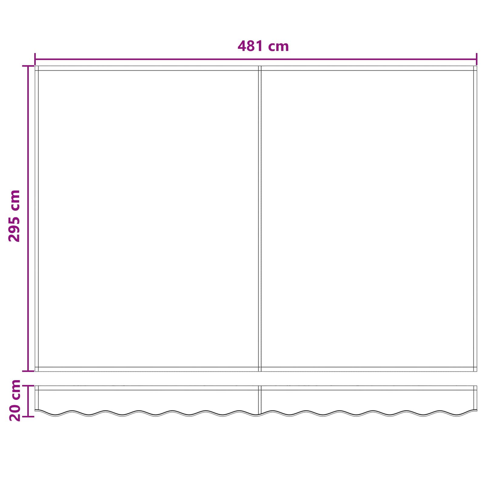 Povlačivi tende Sivosmeđa 5 x 3 m 100% Poliester i Aluminij