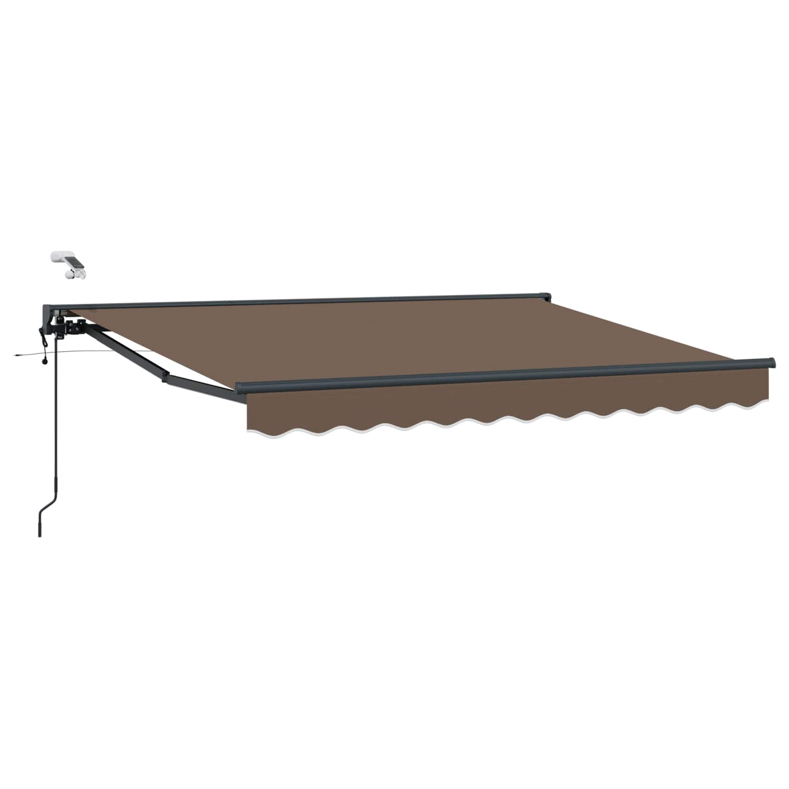Električna retraktabilna tenda Sivosmeđa 5 x 3 m