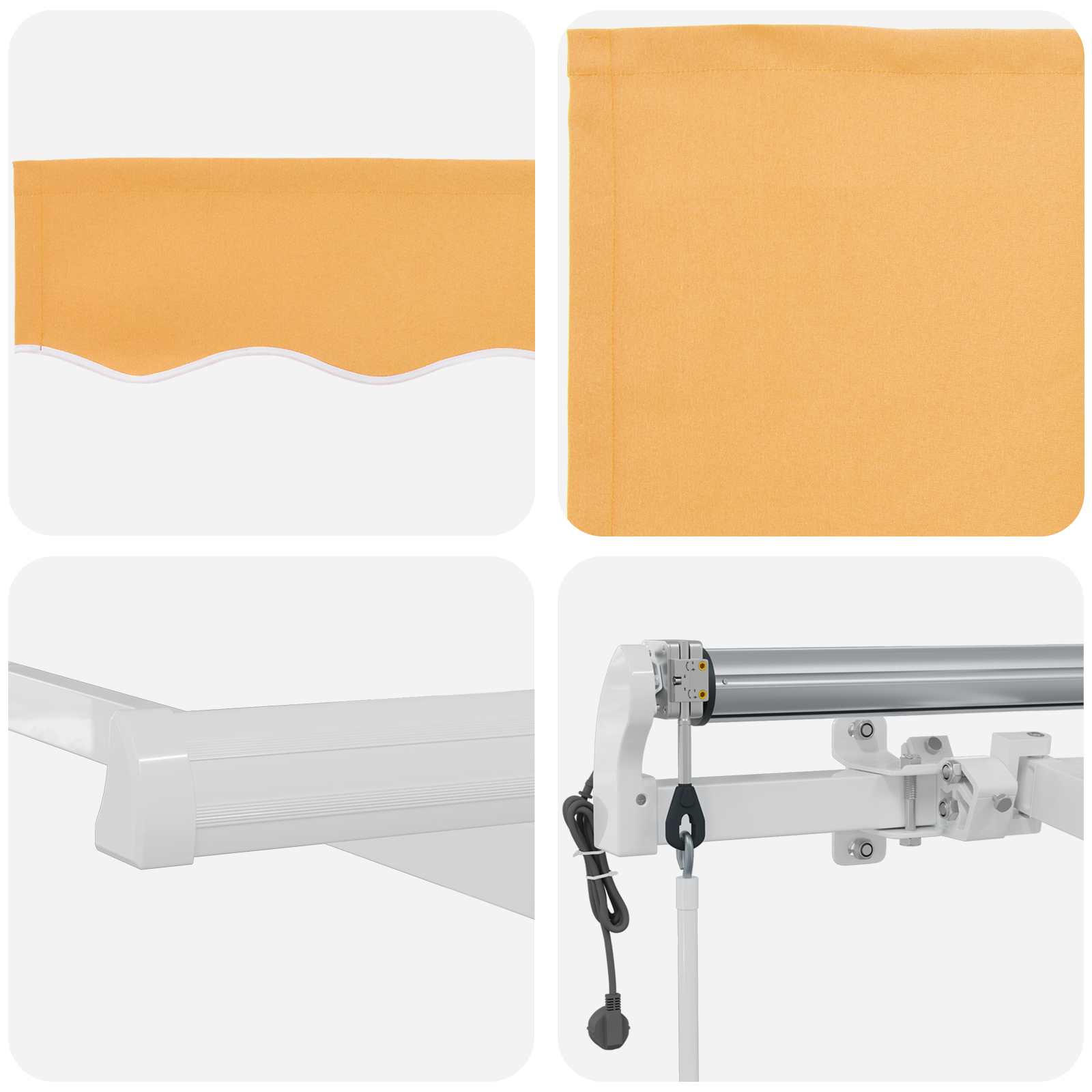 Povlačivi tende Pijesak 500 × 350 cm Tkanina i Aluminij