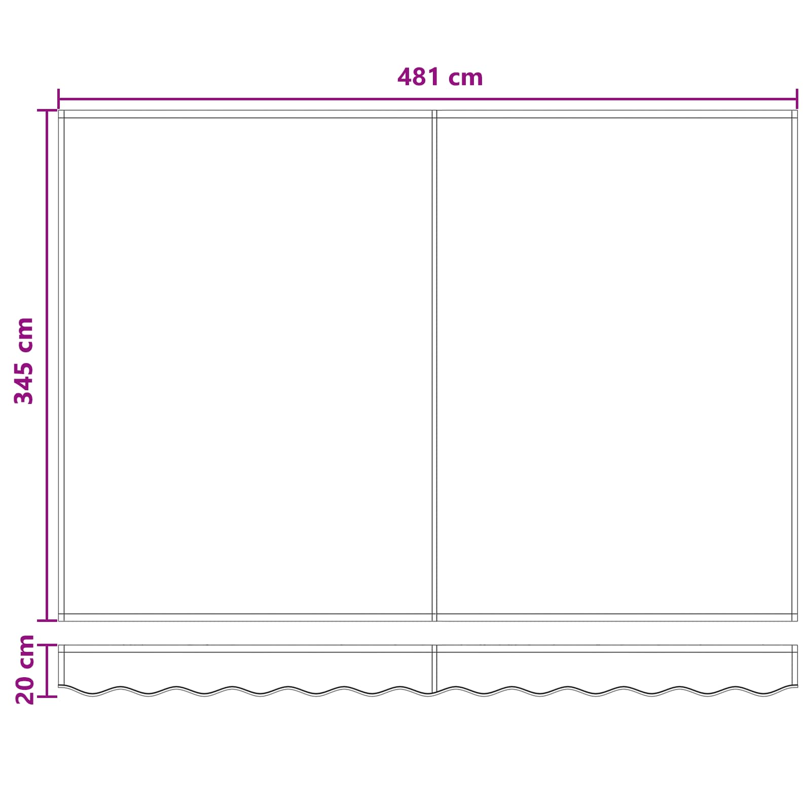 Ručni okvir tende s LED-ima Svijetlo siva i bijela. 5 × 3,5 m
