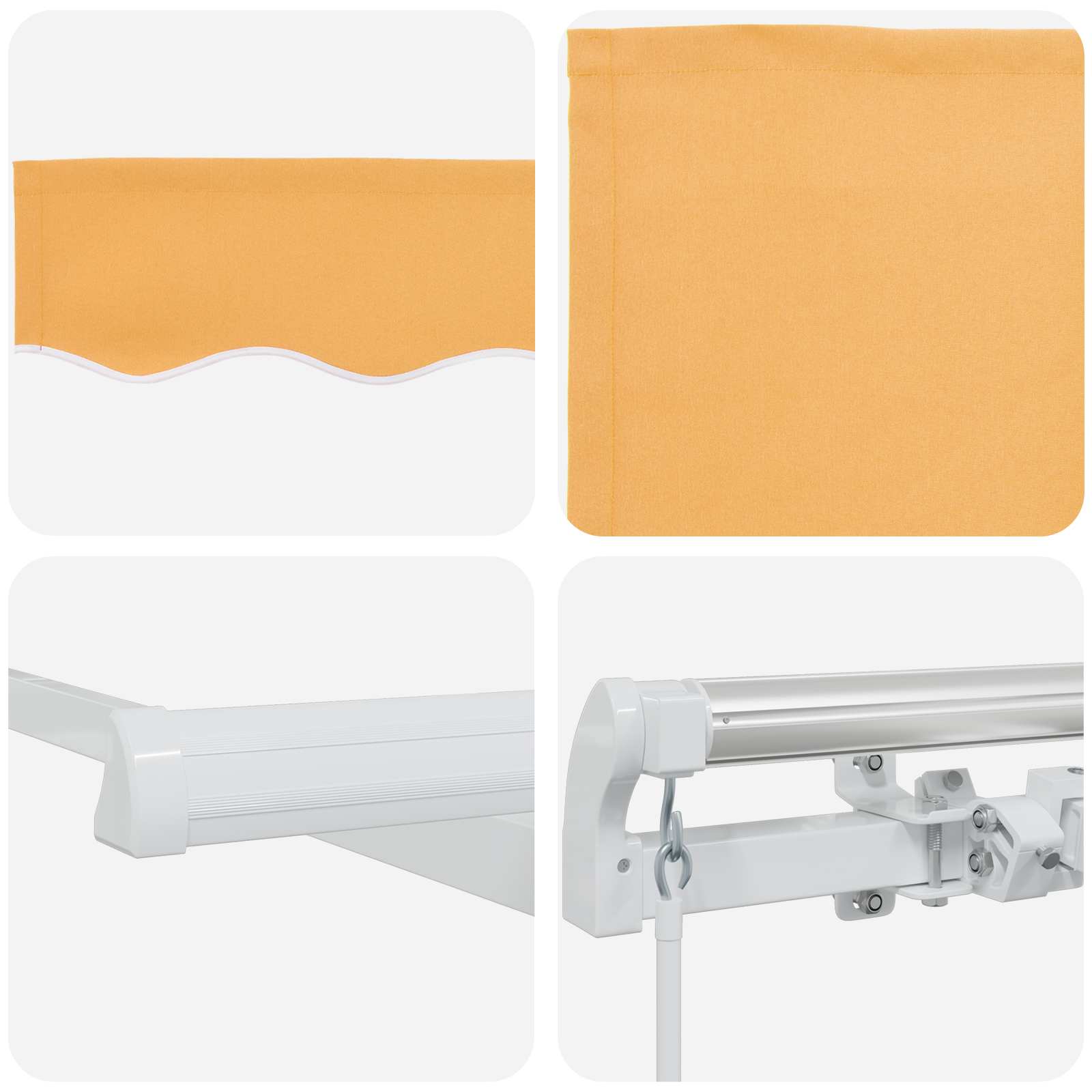 Povlačivi tende Pijesak 600 cm Poliester i aluminij