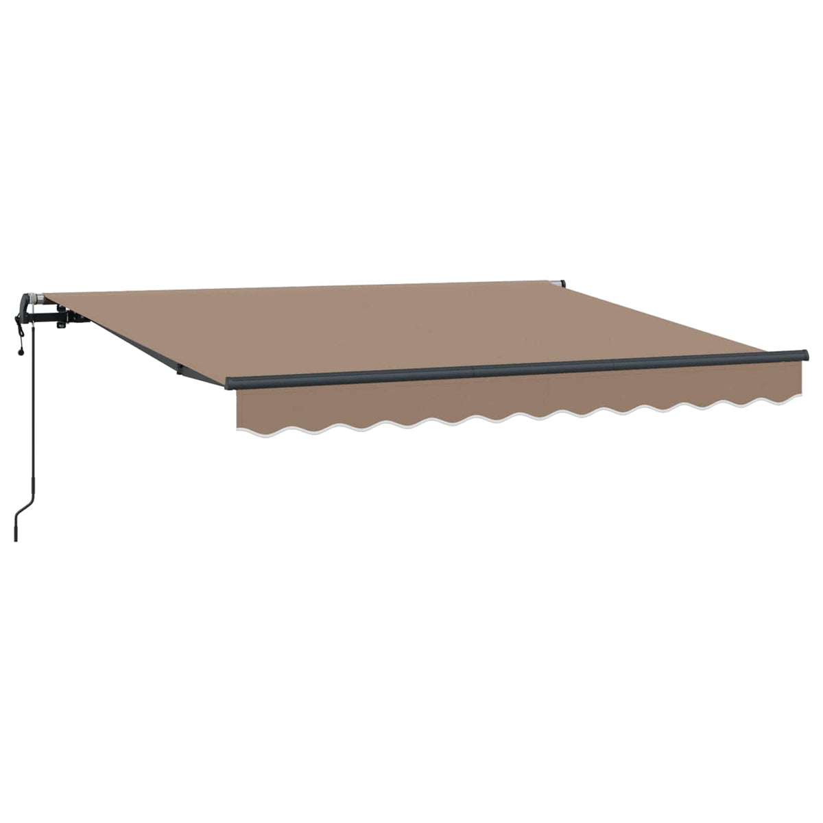 Povlačivi tende Sivosmeđa 600 × 300 cm Tkanina i Aluminij