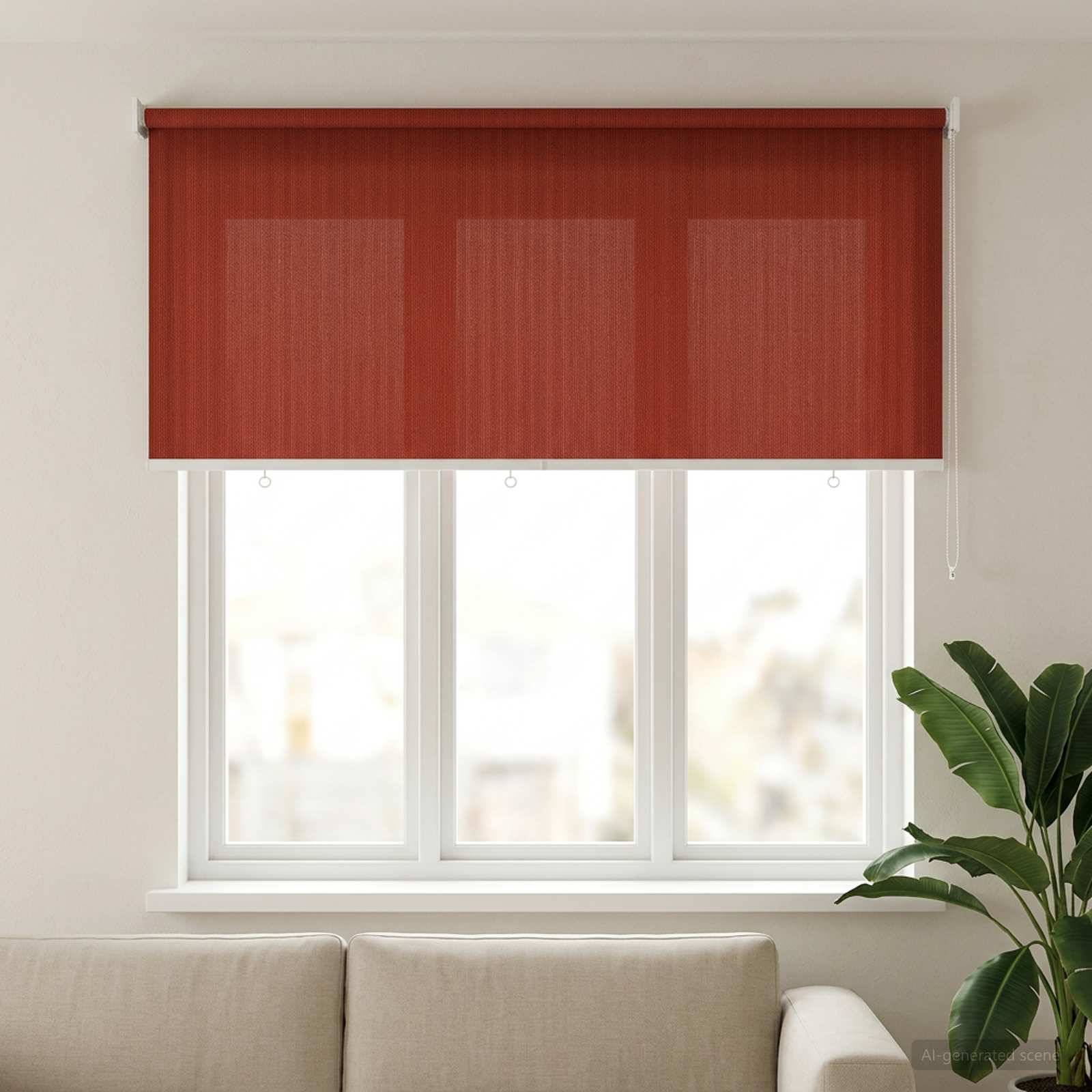 Vanjska roleta 90% blokada UV zraka Terrakota 160 x 140 cm HDPE