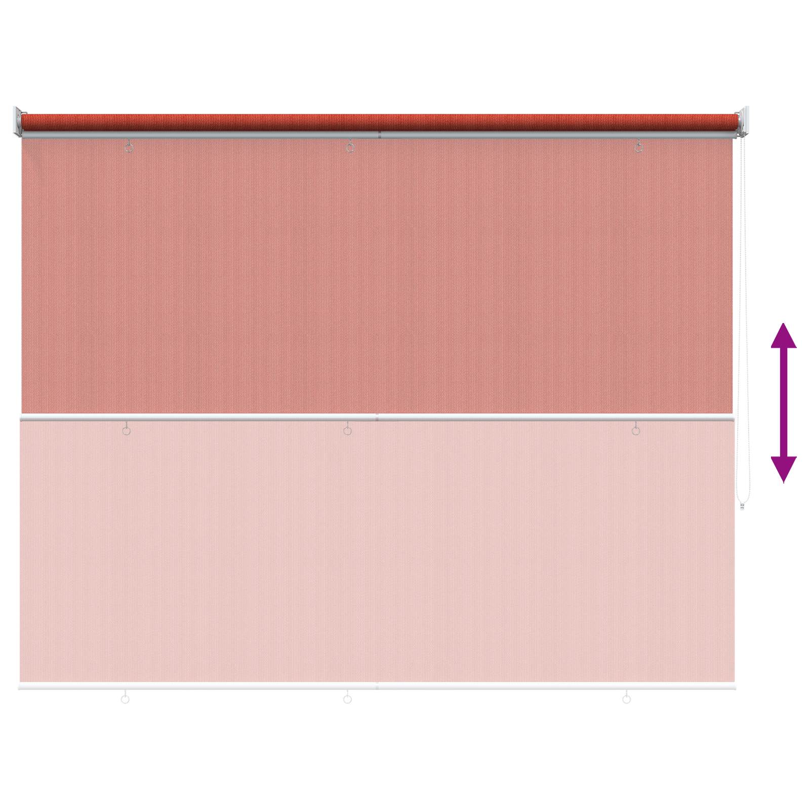 Vanjska roleta 90% blokada UV zraka Terrakota 180 x 140 cm HDPE