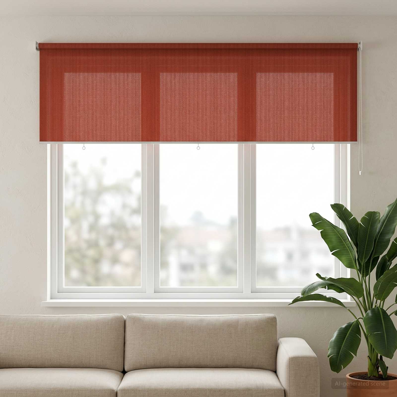 Vanjska roleta 90% blokada UV zraka Terrakota 400 x 140 cm HDPE