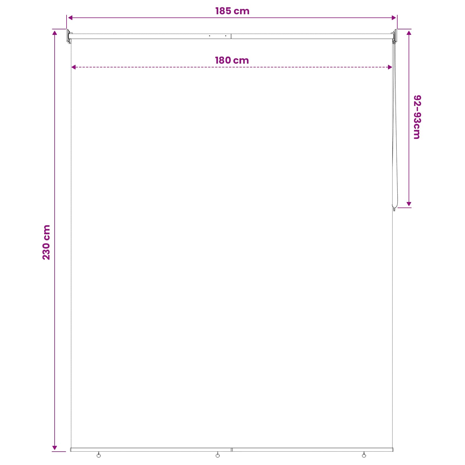 Vanjska roleta 90% blokada UV zraka Terrakota 180 x 230 cm HDPE