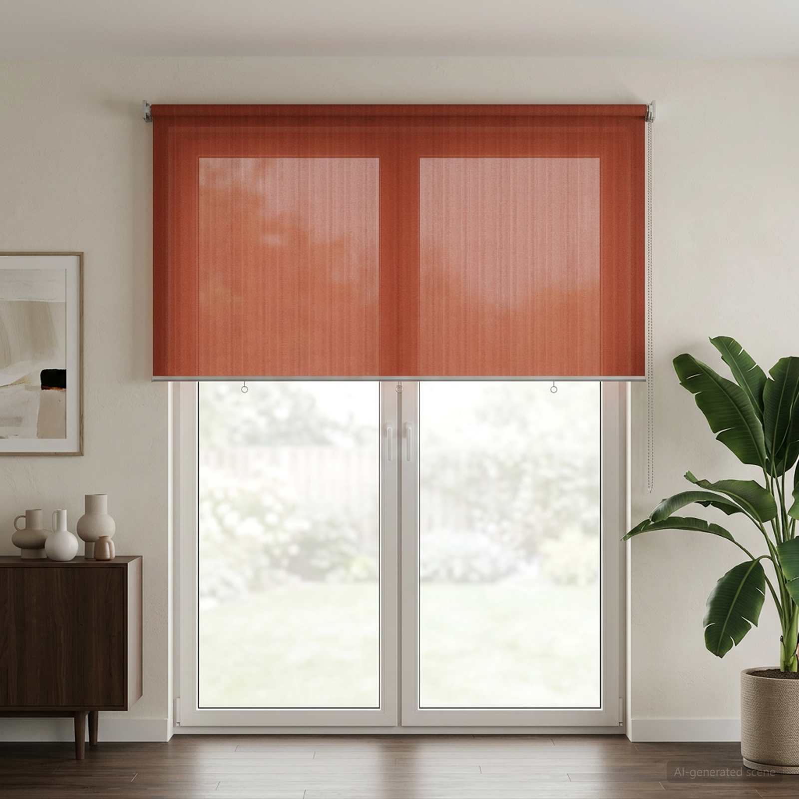 Vanjska roleta 90% blokada UV zraka Terrakota 400 x 230 cm HDPE