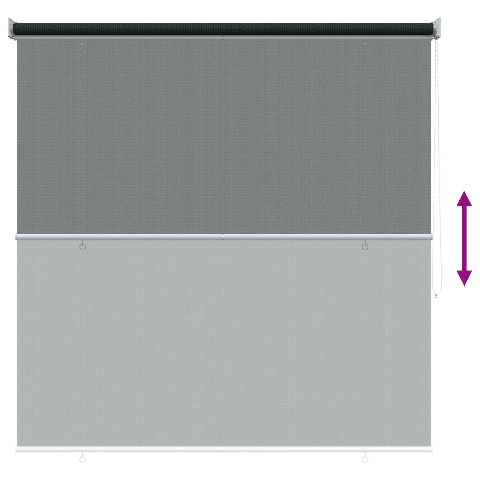 Vanjska roleta 90% blokada UV zraka Tamnozelena 160 x 230 cm