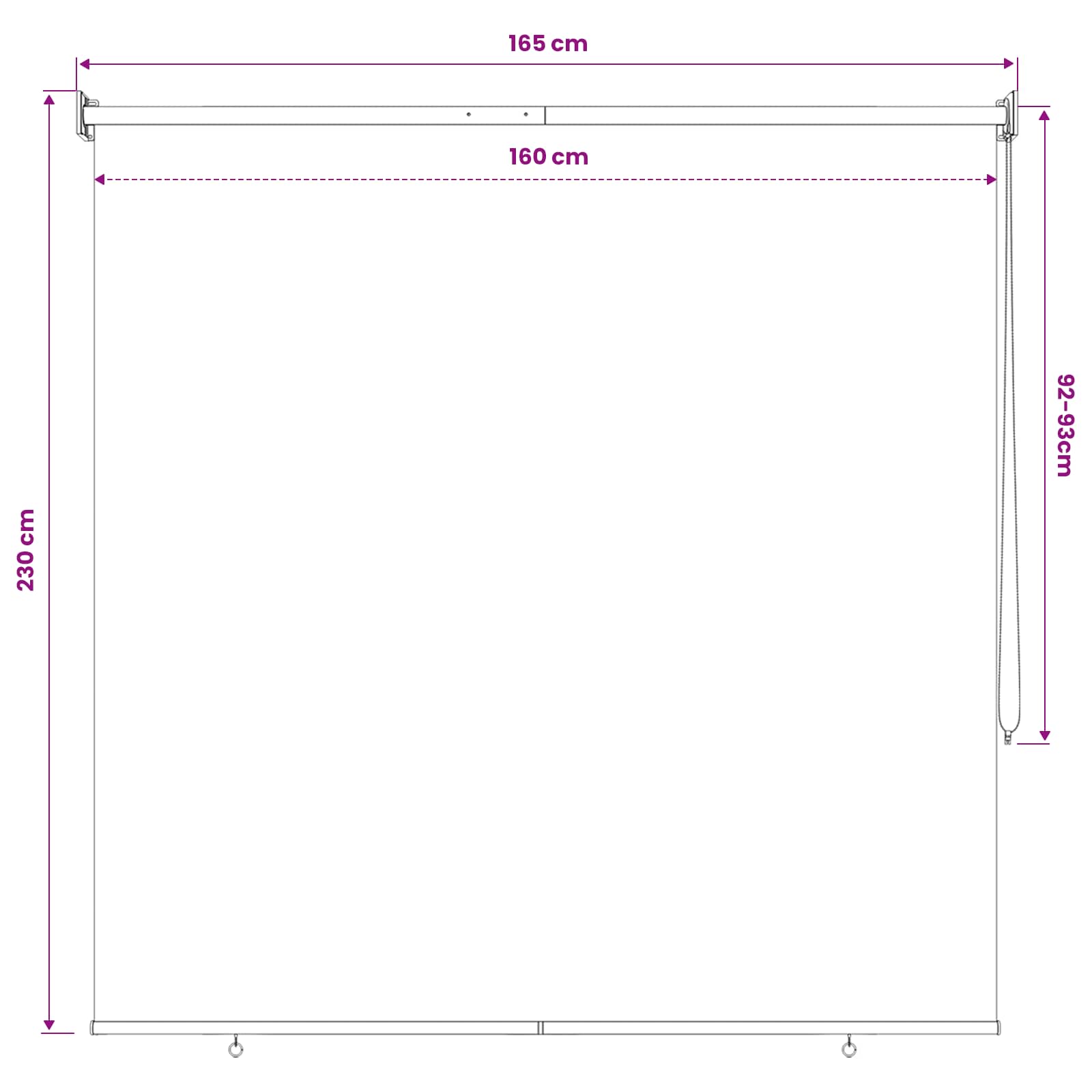 Vanjska roleta 90% blokada UV zraka Tamnozelena 160 x 230 cm