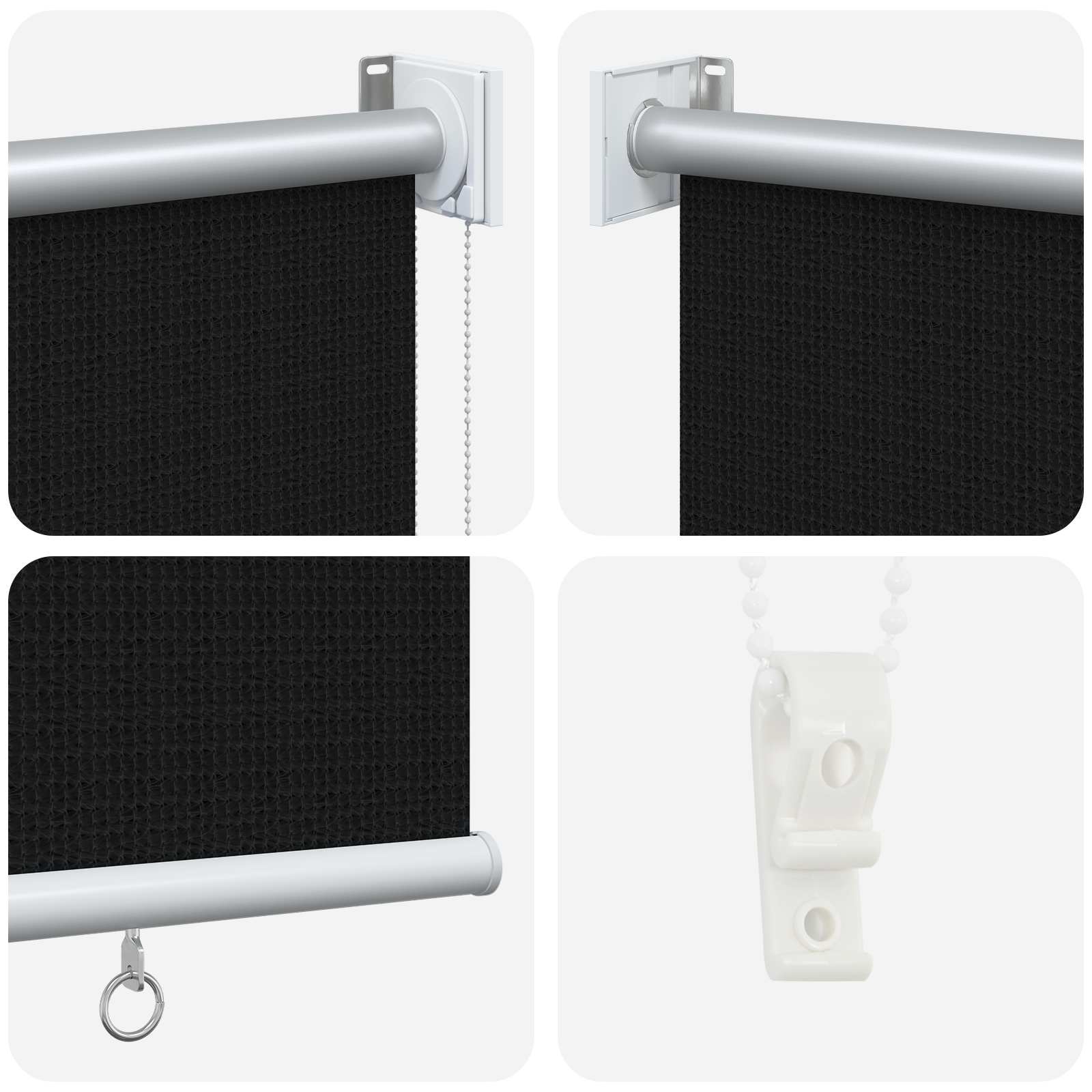 Vanjska roleta 90% blokada UV zraka Crna 80 x 230 cm HDPE