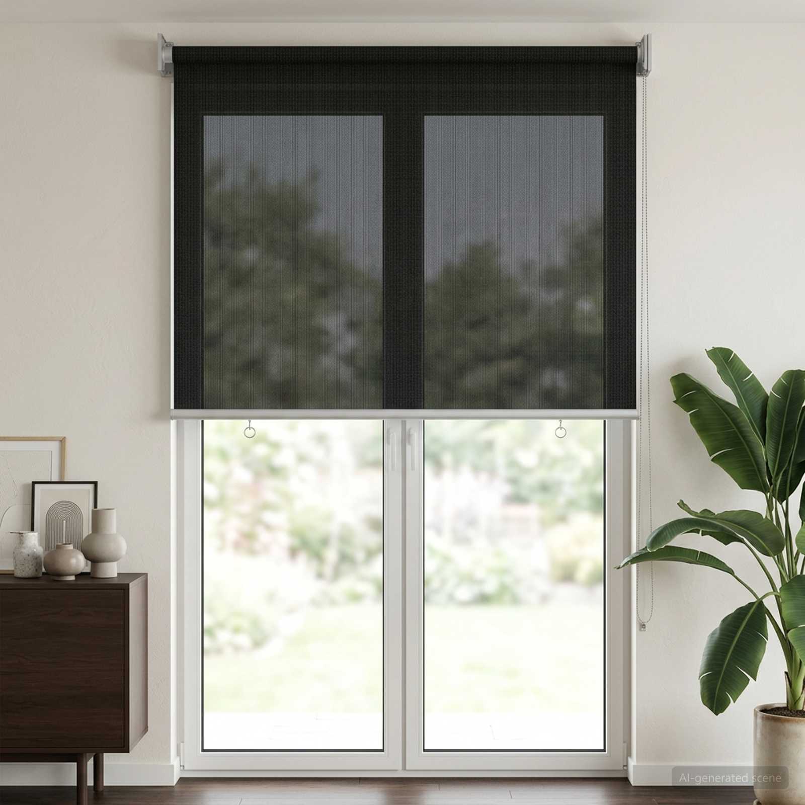 Vanjska roleta 90% blokada UV zraka Crna 80 x 230 cm HDPE
