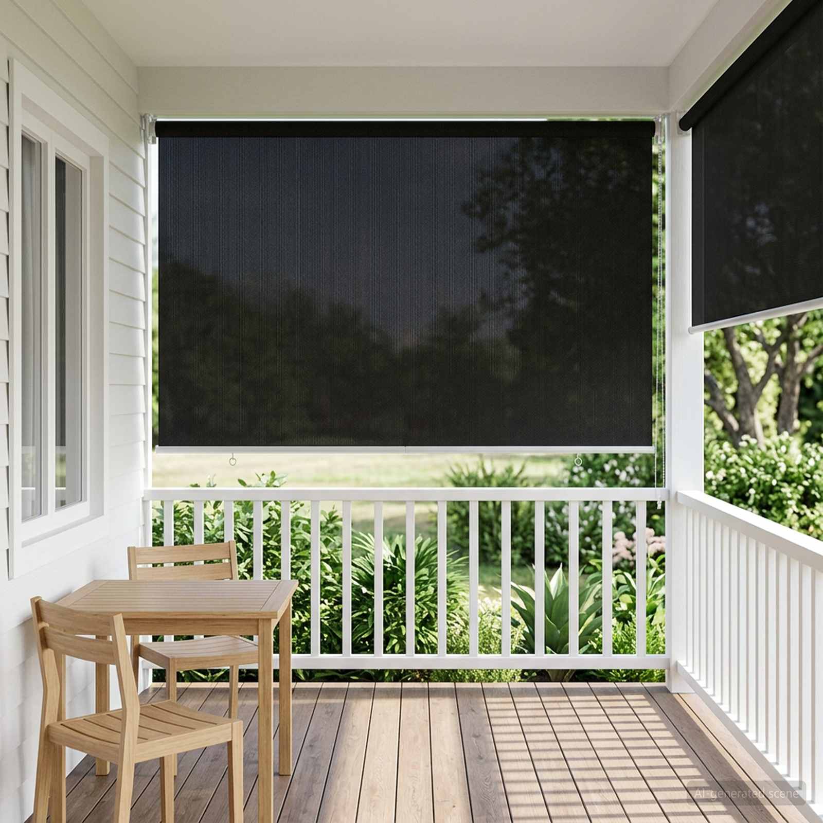 Vanjska roleta 90% blokada UV zraka Crna 80 x 230 cm HDPE