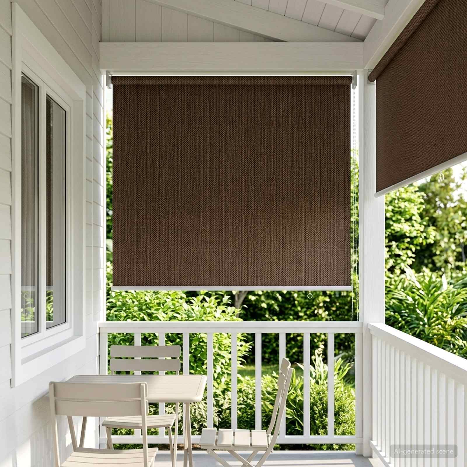 Vanjska roleta 90% blokada UV zraka Smeđa 60 x 140 cm HDPE