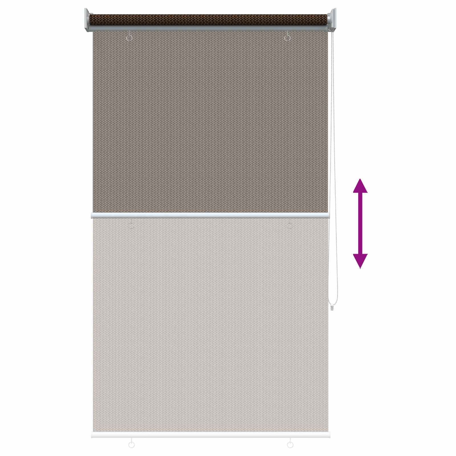 Vanjska roleta 90% blokada UV zraka Smeđa 60 x 140 cm HDPE