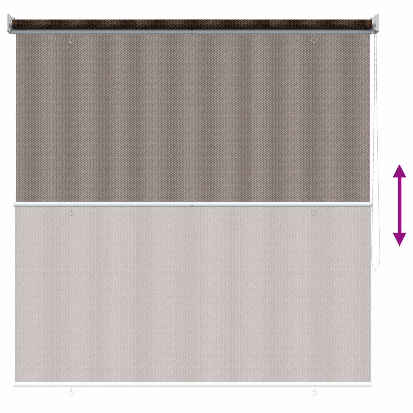 Vanjska roleta 90% blokada UV zraka Smeđa 140 x 140 cm HDPE
