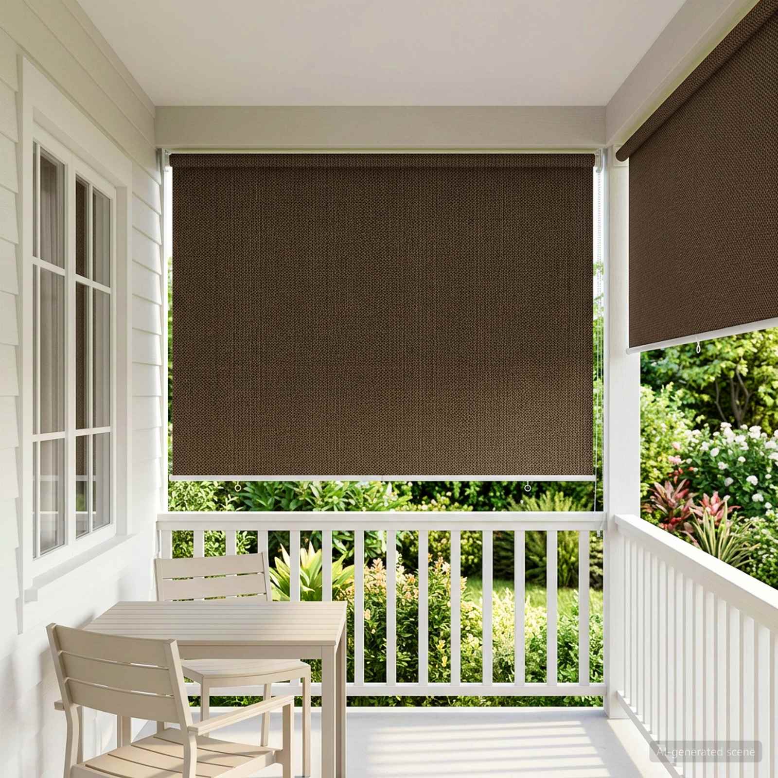 Vanjska roleta 90% blokada UV zraka Smeđa 120 x 230 cm HDPE
