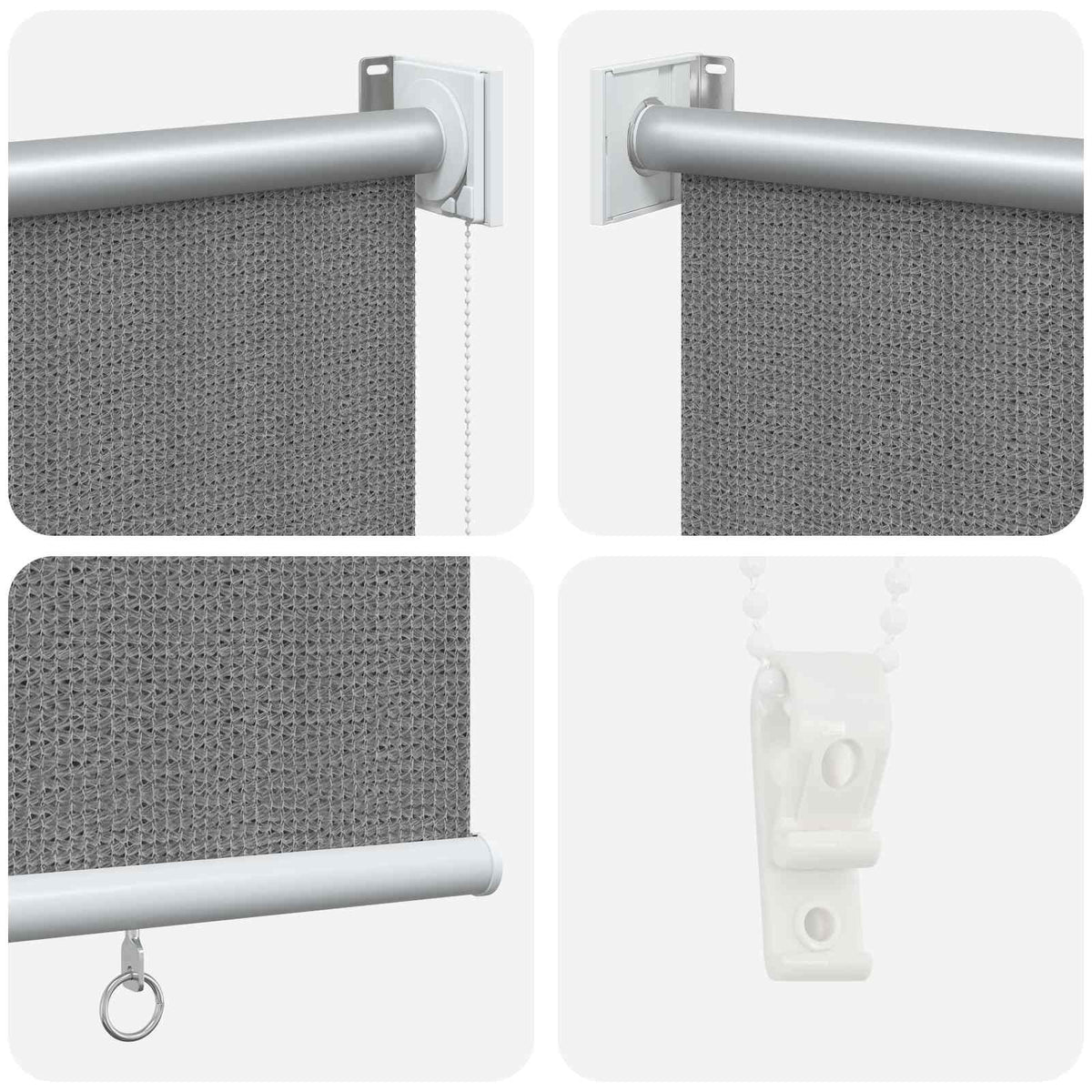 Vanjska roleta 90% blokada UV zraka Svjetlosiva 60 x 230 cm
