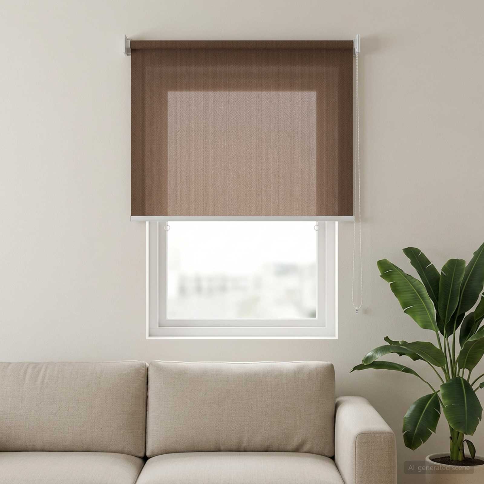 Vanjska roleta 90% blokada UV zraka Sivosmeđa 60 x 140 cm HDPE