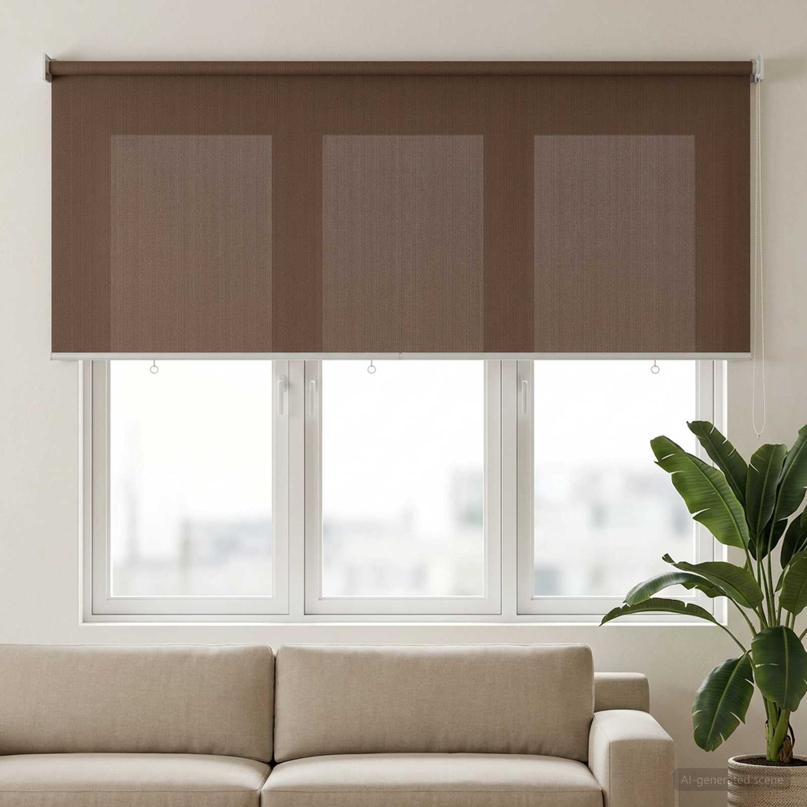 Vanjska roleta 90% blokada UV zraka Sivosmeđa 160 x 140 cm HDPE