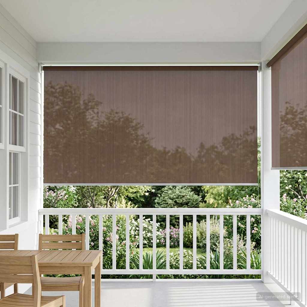 Vanjska roleta 90% blokada UV zraka Sivosmeđa 180 x 140 cm HDPE