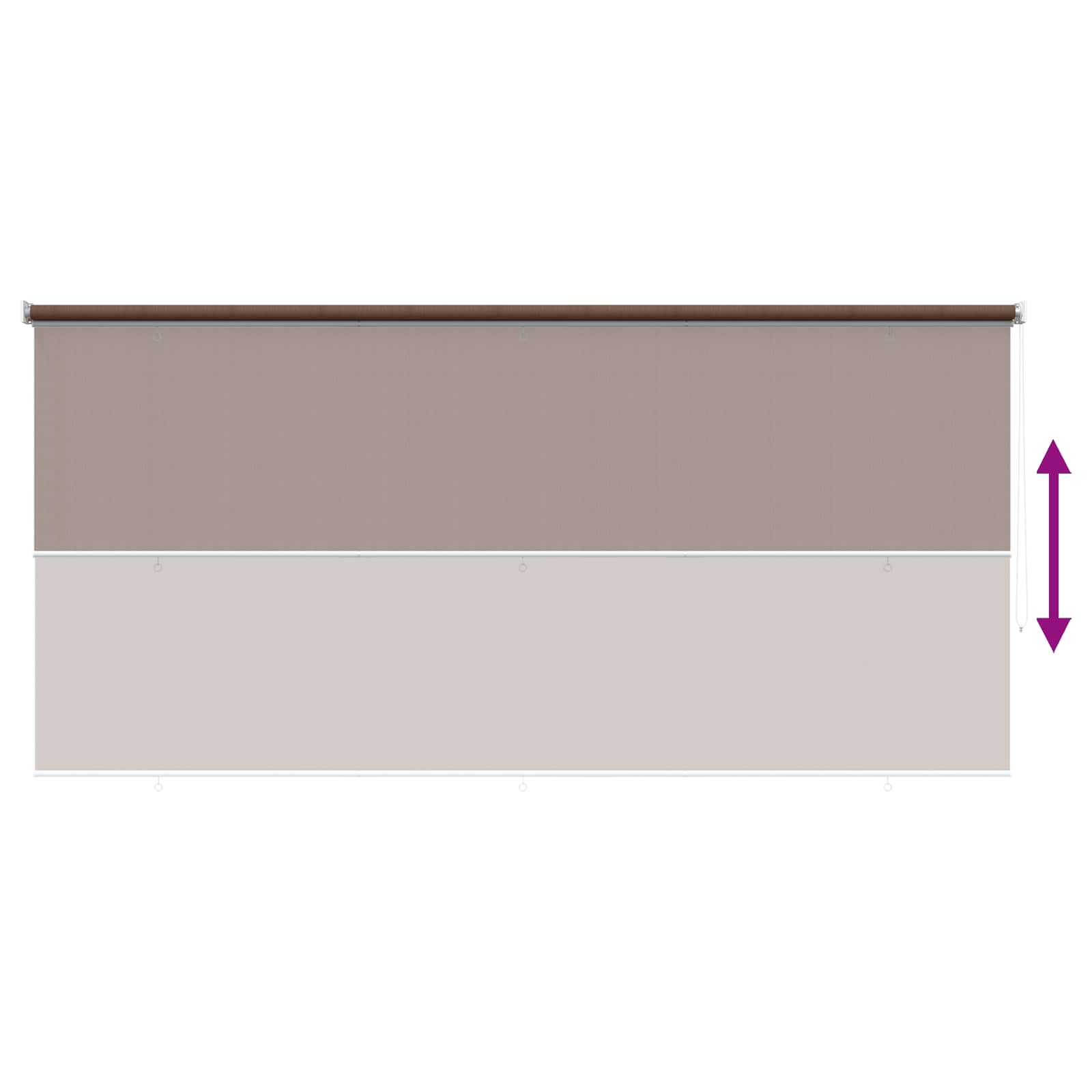Vanjska roleta 90% blokada UV zraka Sivosmeđa 400 x 140 cm HDPE