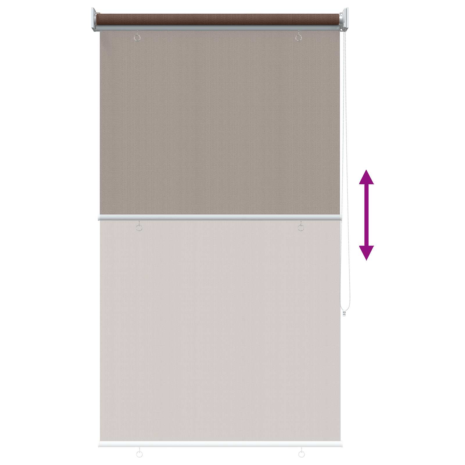 Vanjska roleta 90% blokada UV zraka Sivosmeđa 60 x 230 cm HDPE