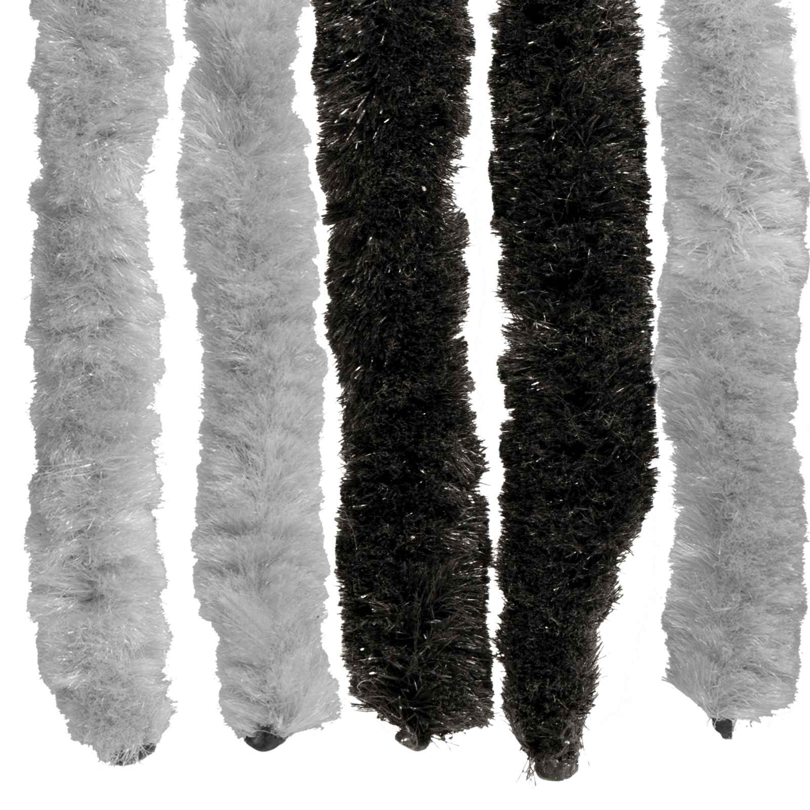 Zavjesa protiv insekata Chenille Siva i crna 90 x 220 cm