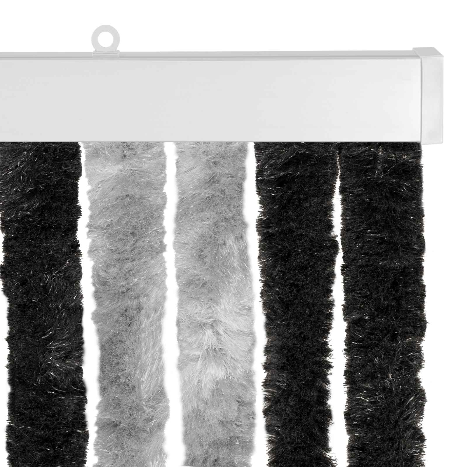 Zavjesa protiv insekata Chenille Siva i crna 100 x 200 cm
