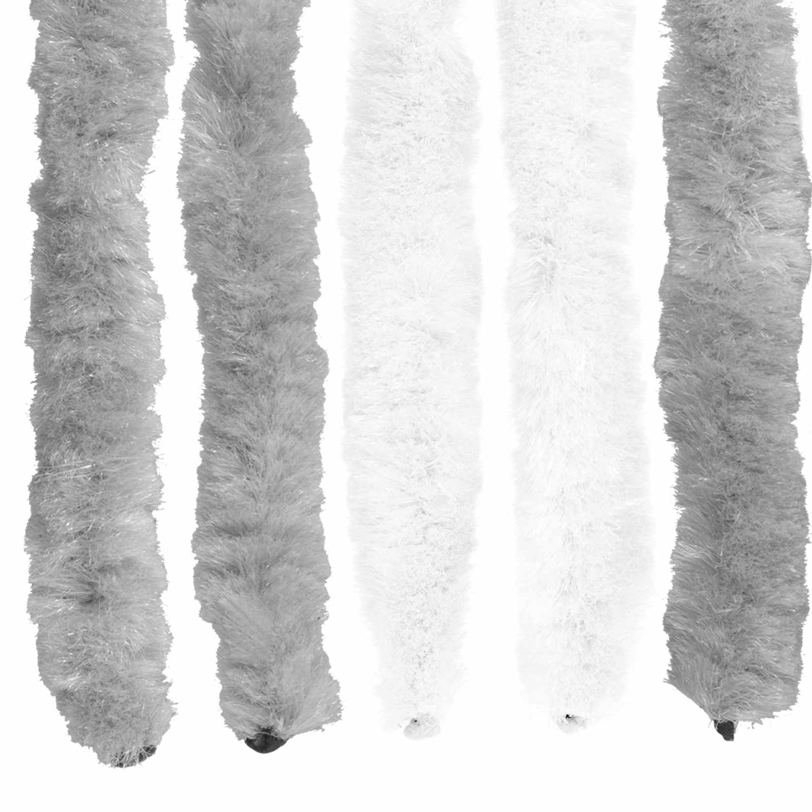 Zavjesa protiv insekata Chenille Siva i bijela 56 x 185 cm