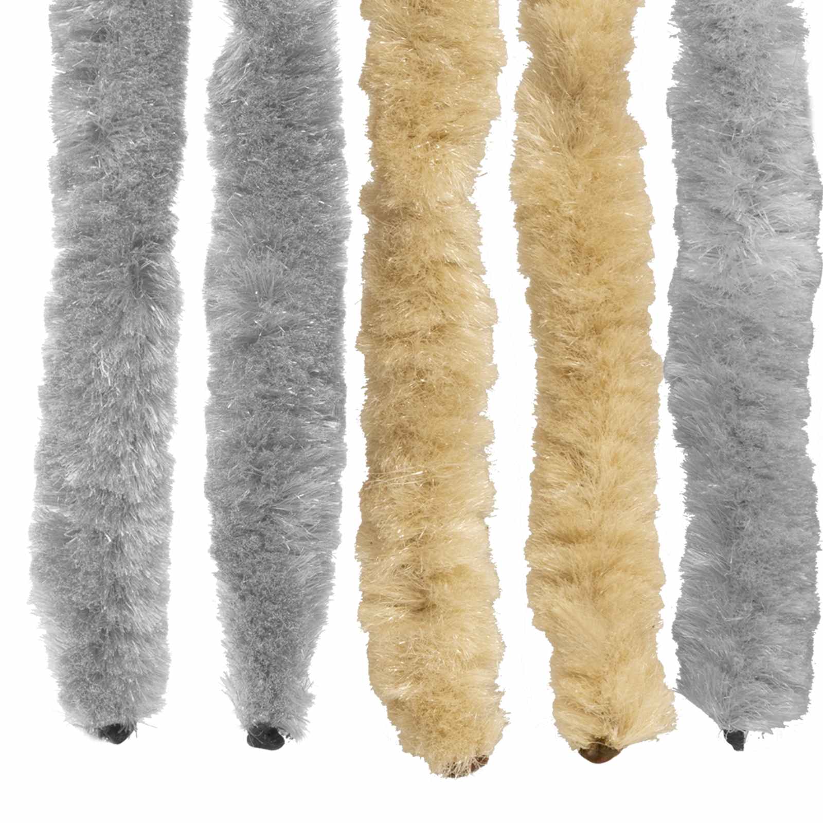 Zavjesa protiv insekata Chenille Siva i bež 56 x 185 cm 100% PP