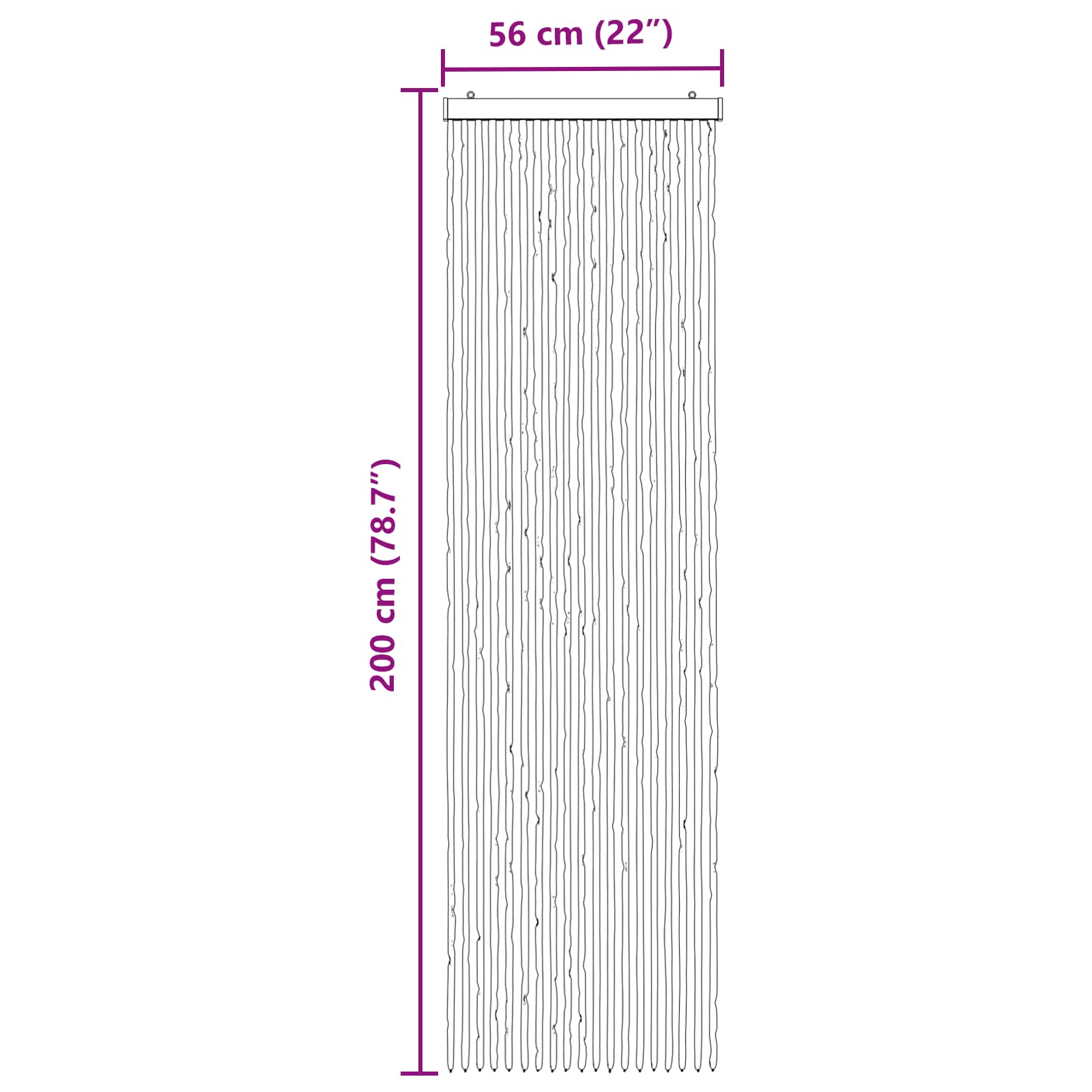 Zavjesa protiv insekata Chenille Siva i bež 56 x 200 cm 100% PP
