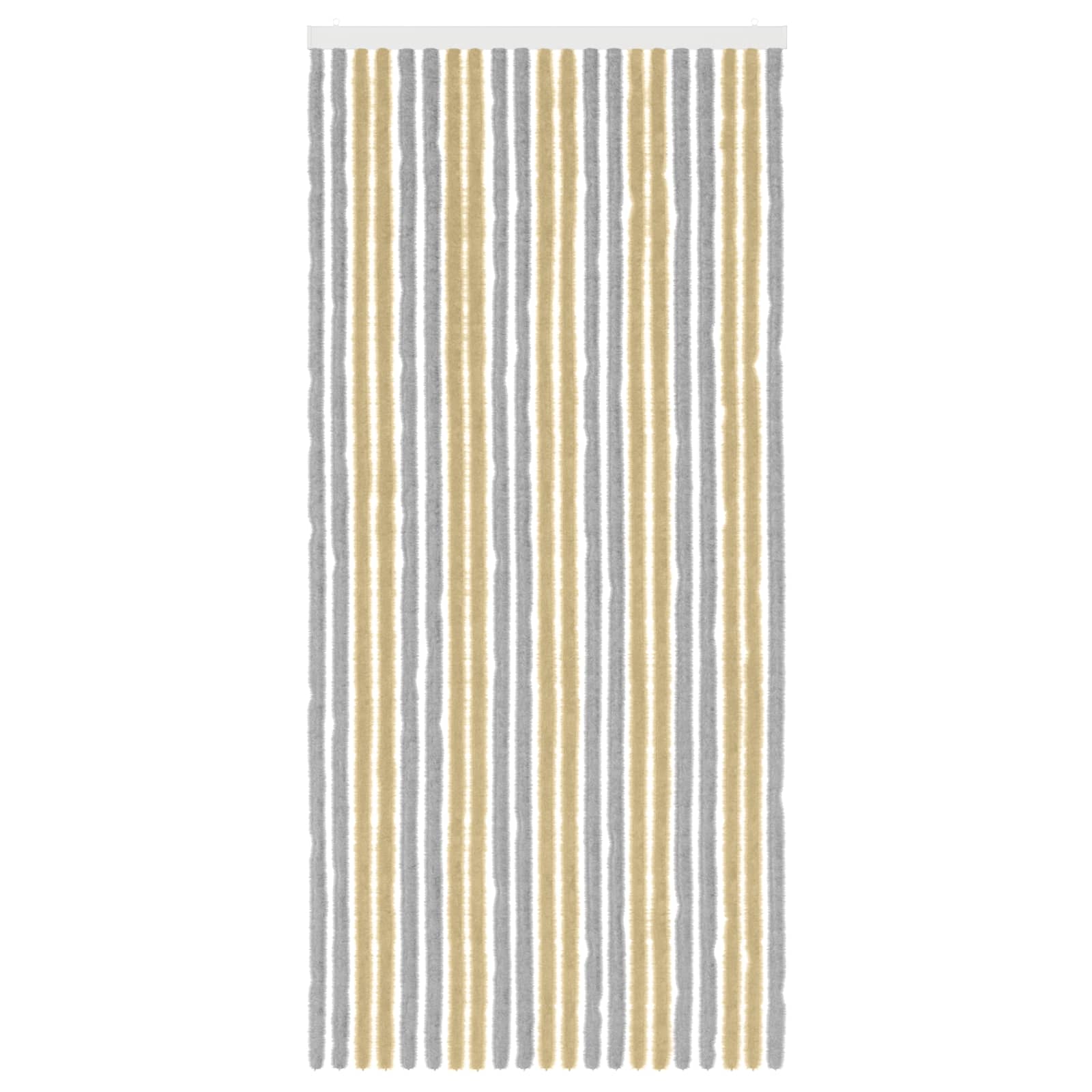 Zavjesa protiv insekata Chenille Siva i bež 90 x 200 cm 100% PP