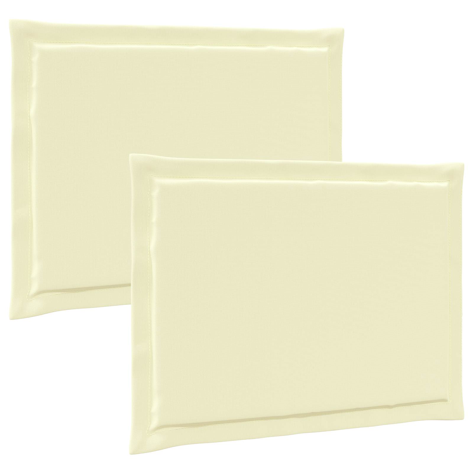 Jastučići za sjedenje 2 pcs Krema 47 x 36 x 2 cm Poliester
