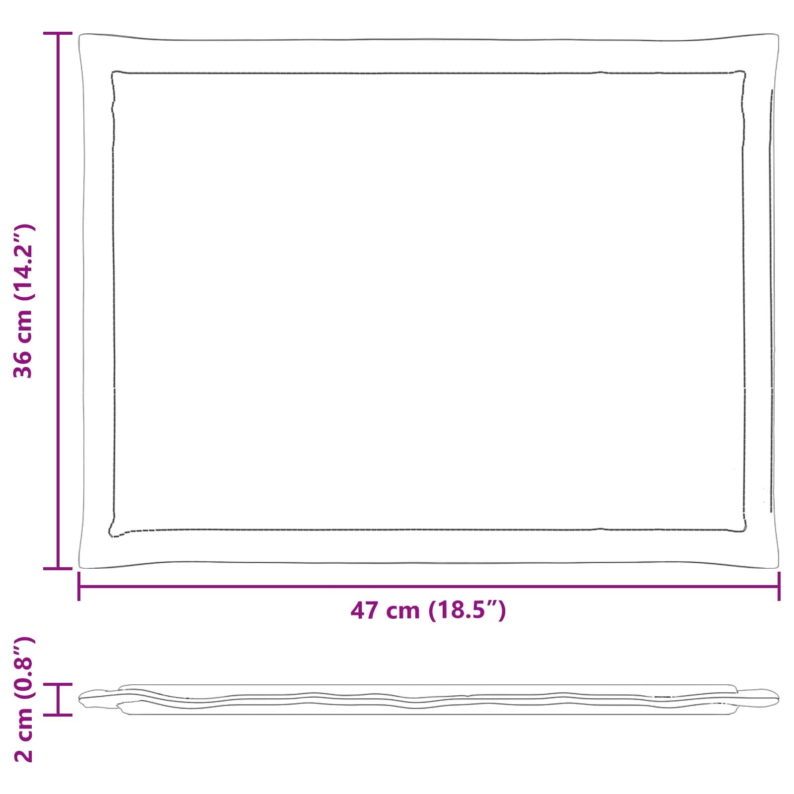 Jastučići za sjedenje 2 pcs Antracit 47 x 36 x 2 cm Poliester