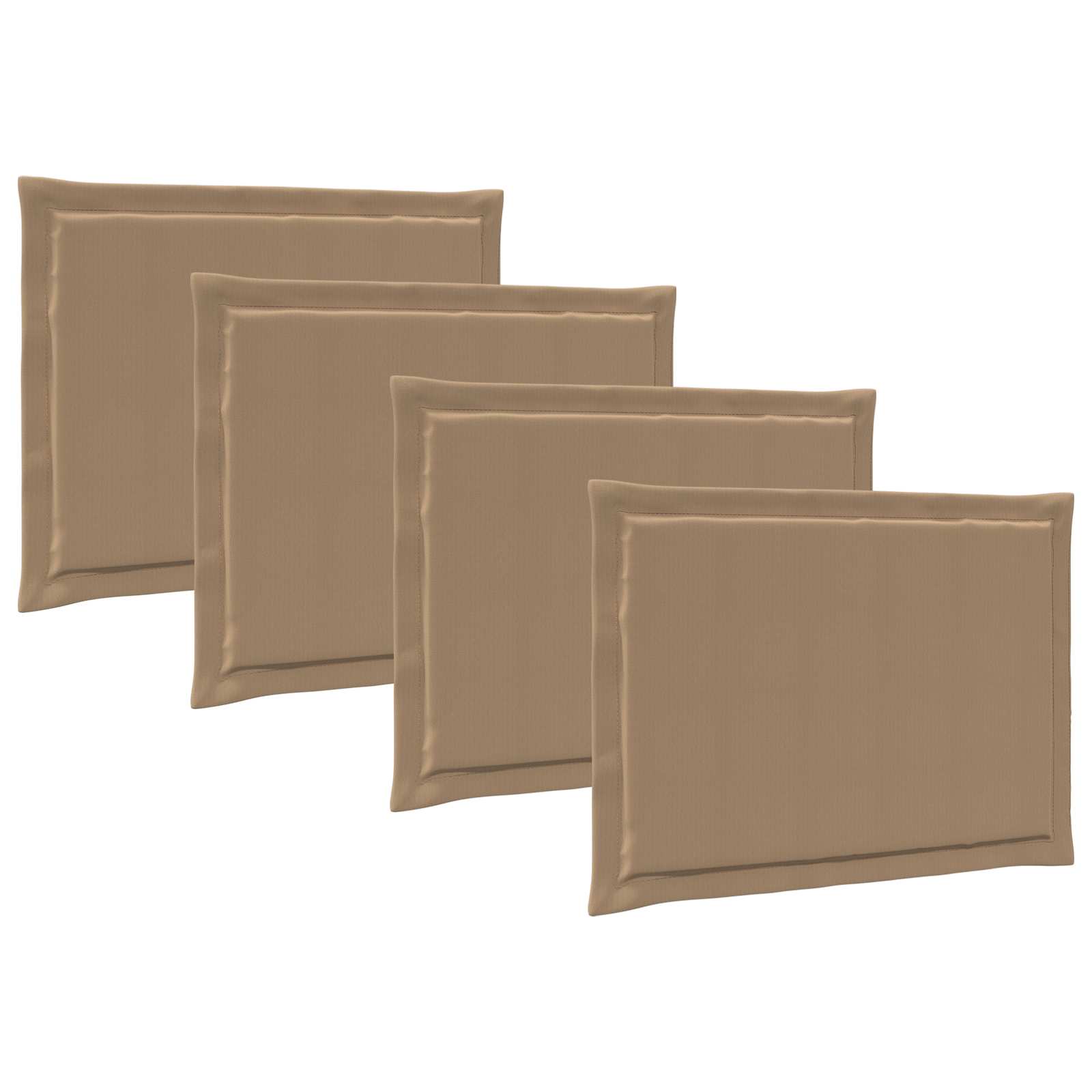 Jastučići za sjedenje 4 pcs Sivosmeđa 47 x 36 x 2 cm Poliester