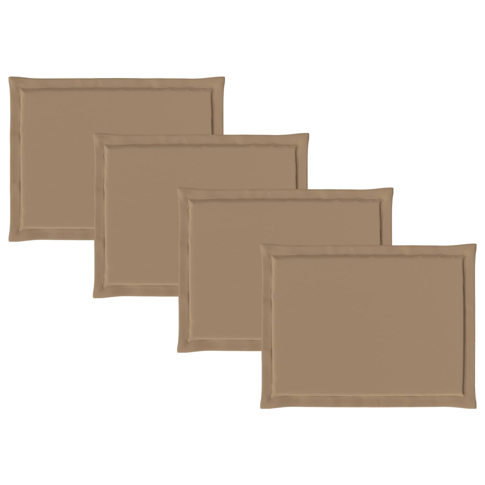 Jastučići za sjedenje 4 pcs Sivosmeđa 47 x 36 x 2 cm Poliester