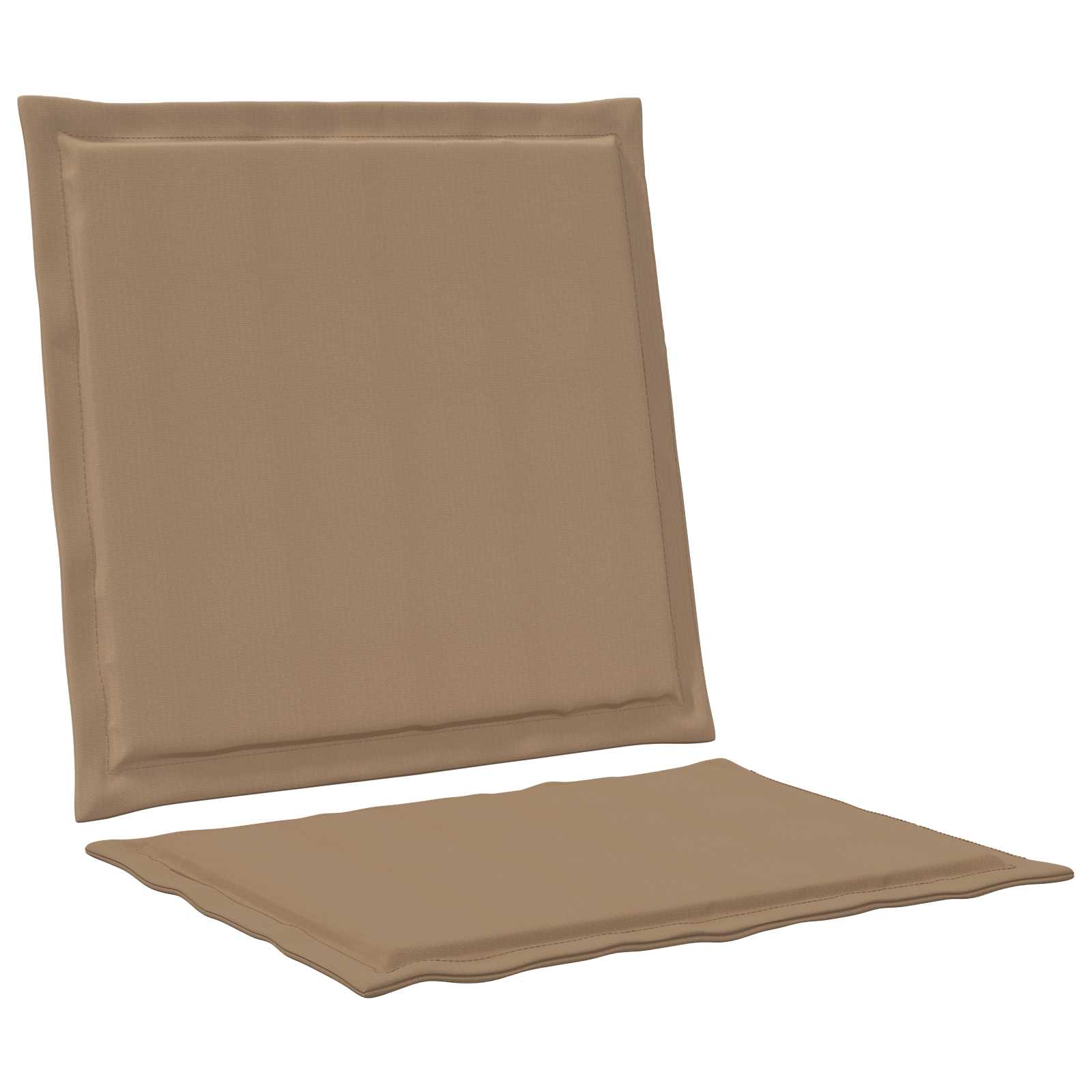 Jastučići za sjedenje i leđa 2 pcs Sivosmeđa 47 x 45 x 2 cm