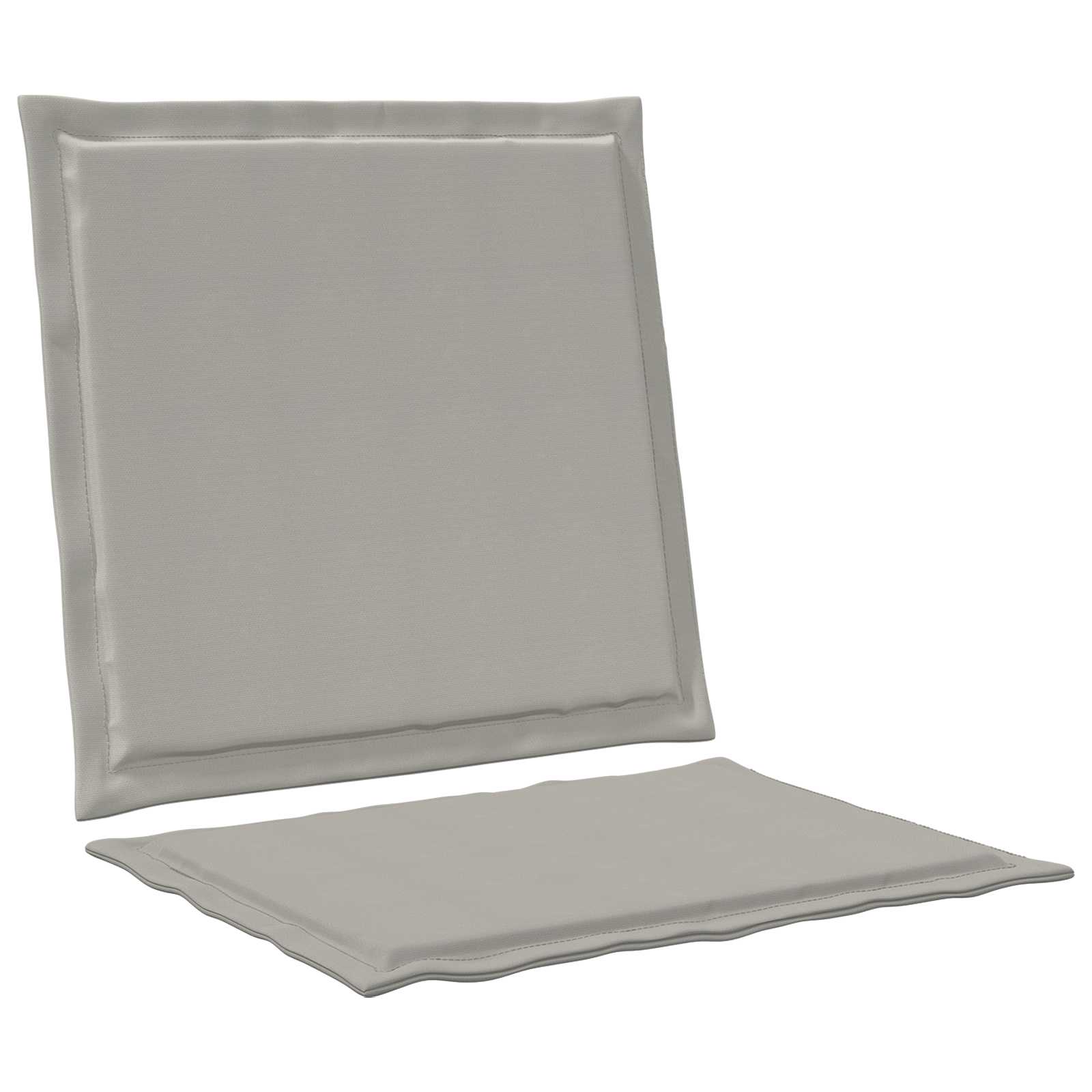 Jastučići za sjedenje i leđa 2 pcs Svjetlosiva 47 x 45 x 2 cm