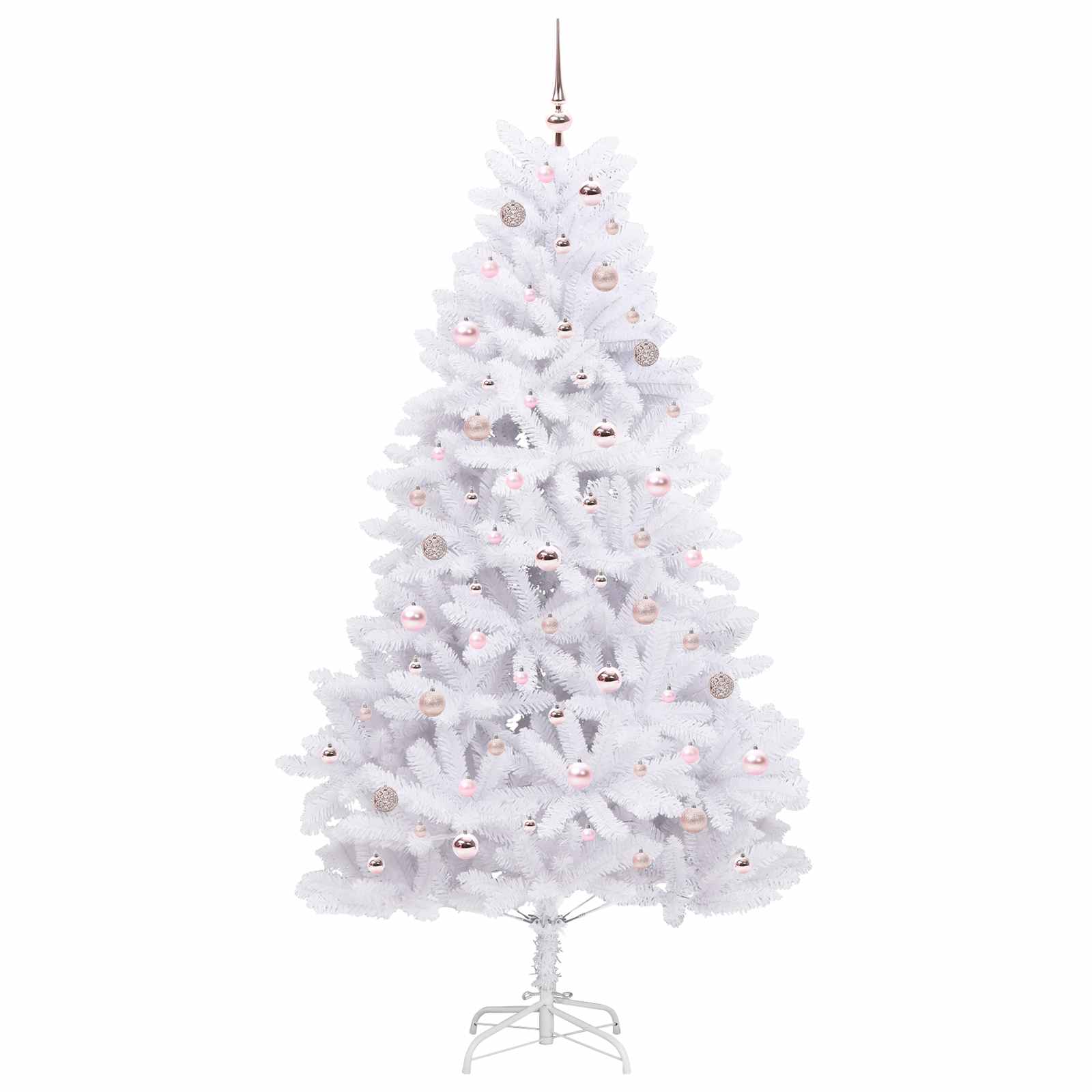 Umjetno božićno drvce s nogom Bijelo 210 cm PVC i čelik