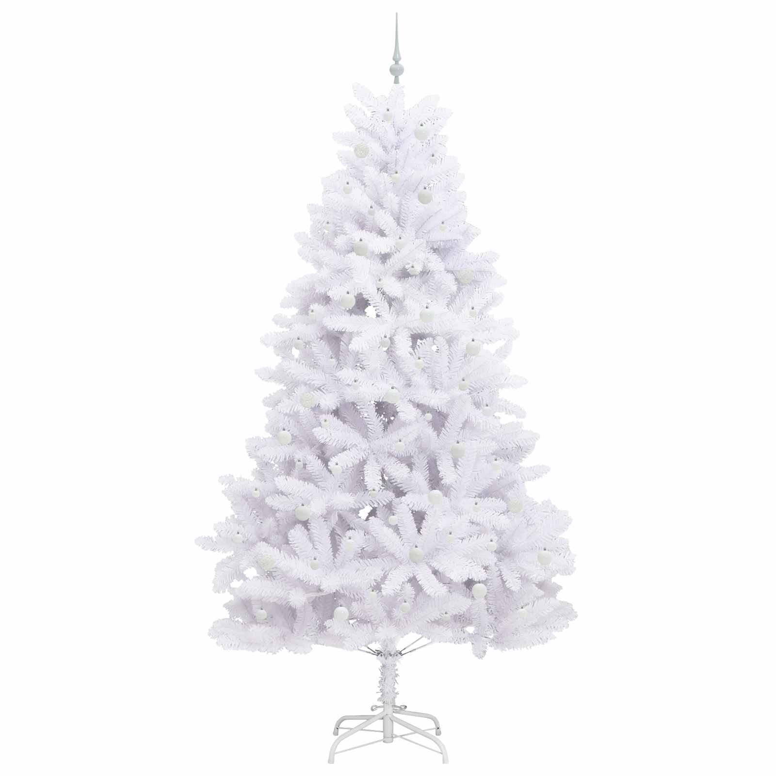Umjetno božićno drvce s nogom Bijelo 270 cm PVC i čelik