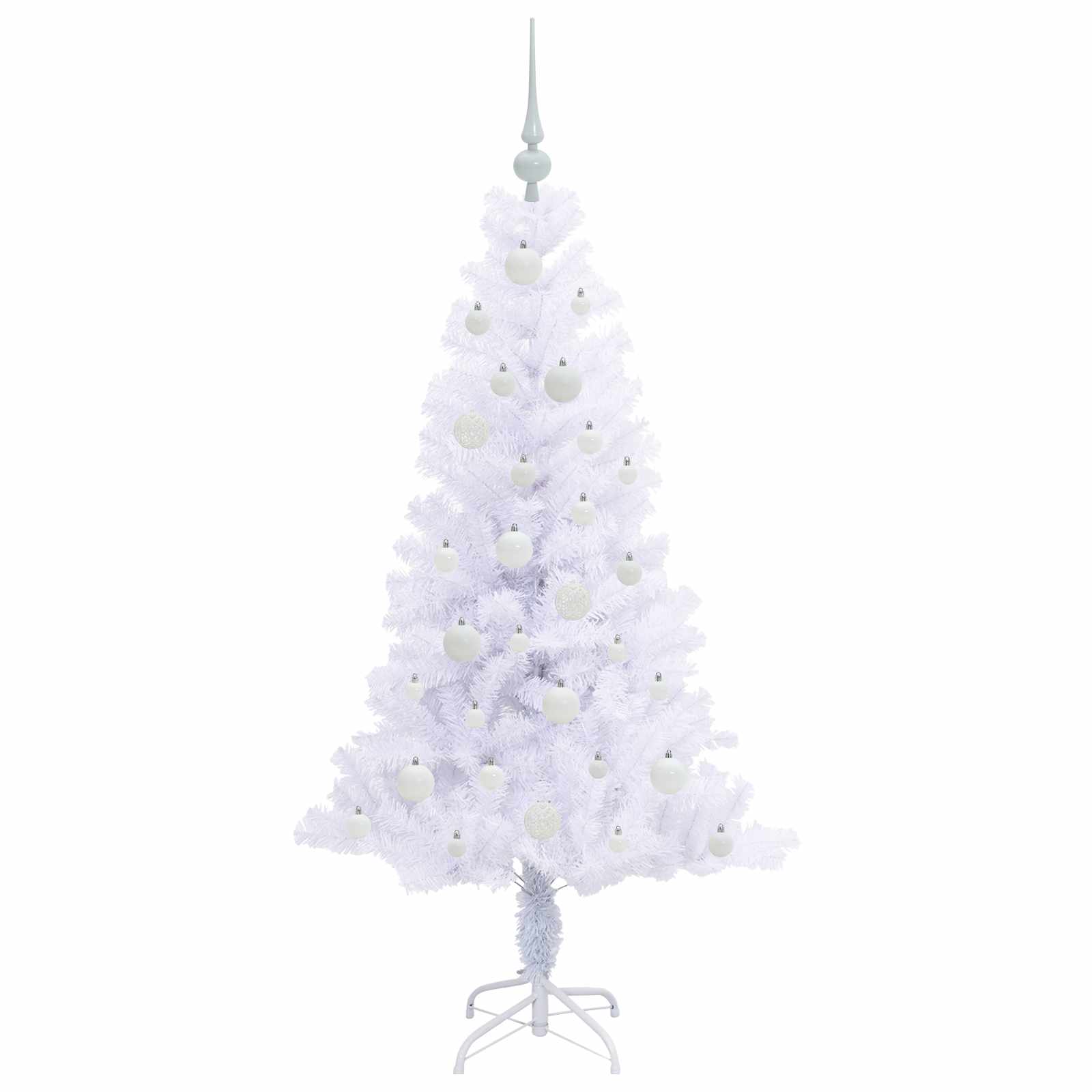 Umjetno božićno drvce s stalakom Bijelo 150 cm PVC i čelik