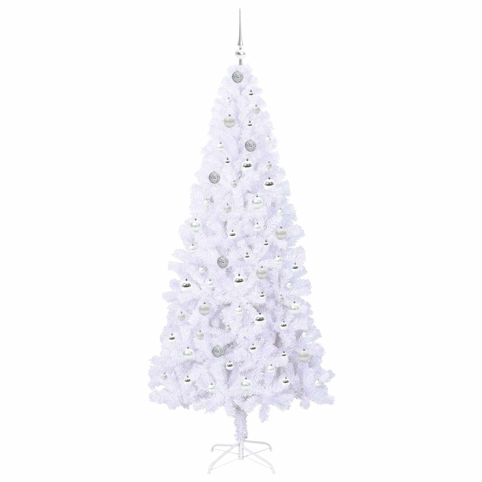 Umjetno božićno drvce s stalakom Bijelo 210 cm PVC i čelik